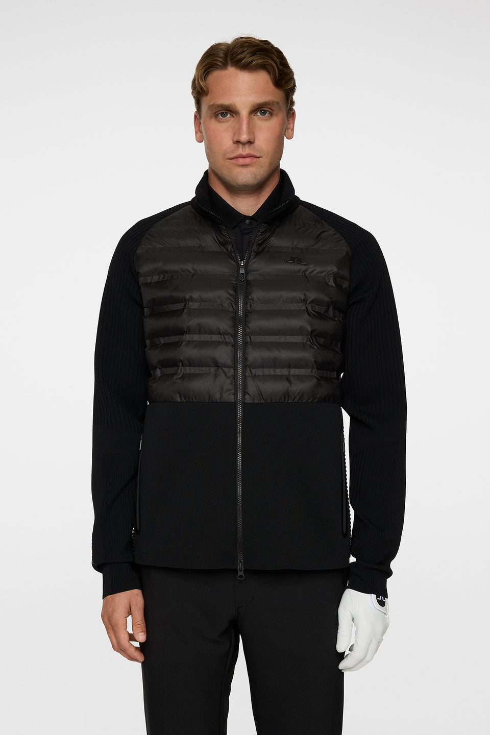 Aziel Tech Knit Zip Sweater / Black