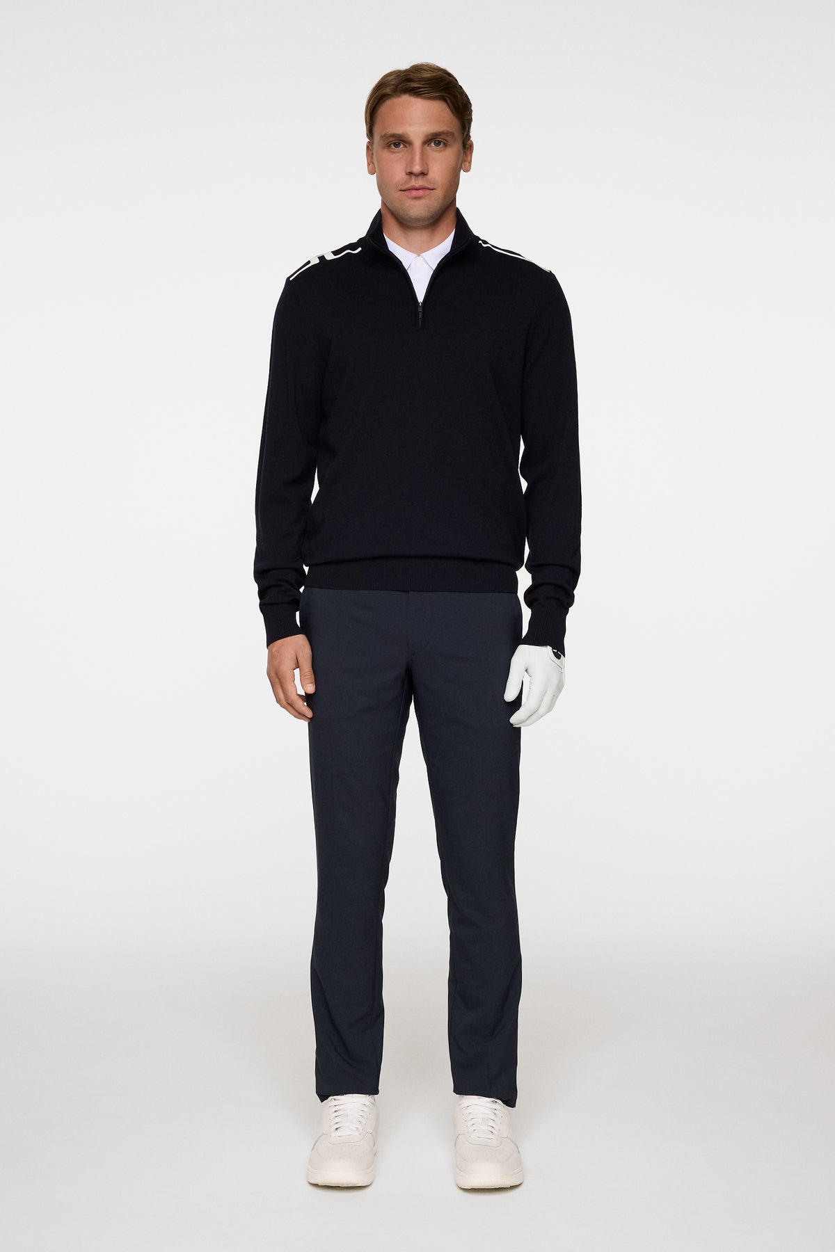 Mac Knitted Zip Sweater in JL Navy by J.Lindeberg