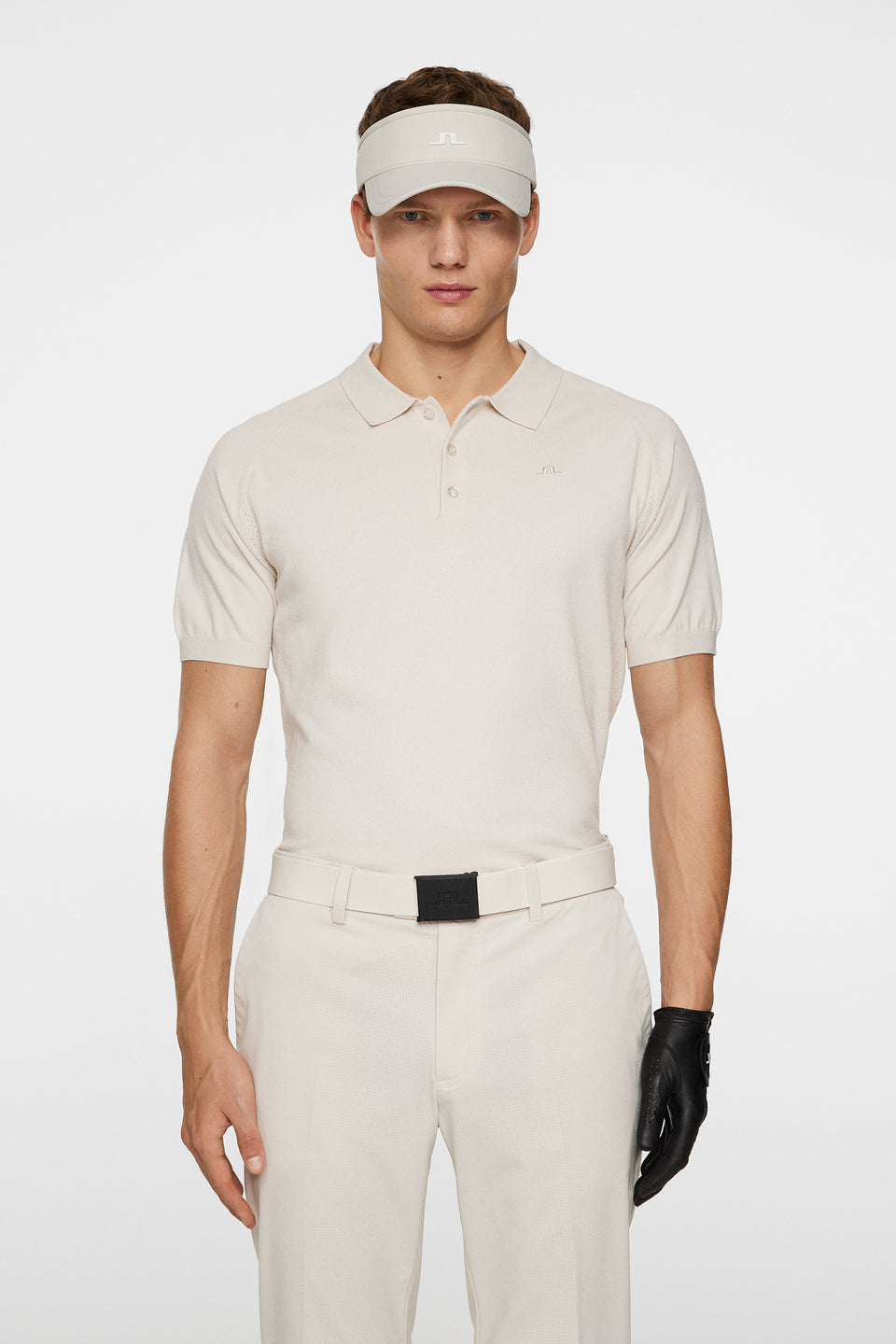 Martines Knitted Polo Shirt / Moonbeam