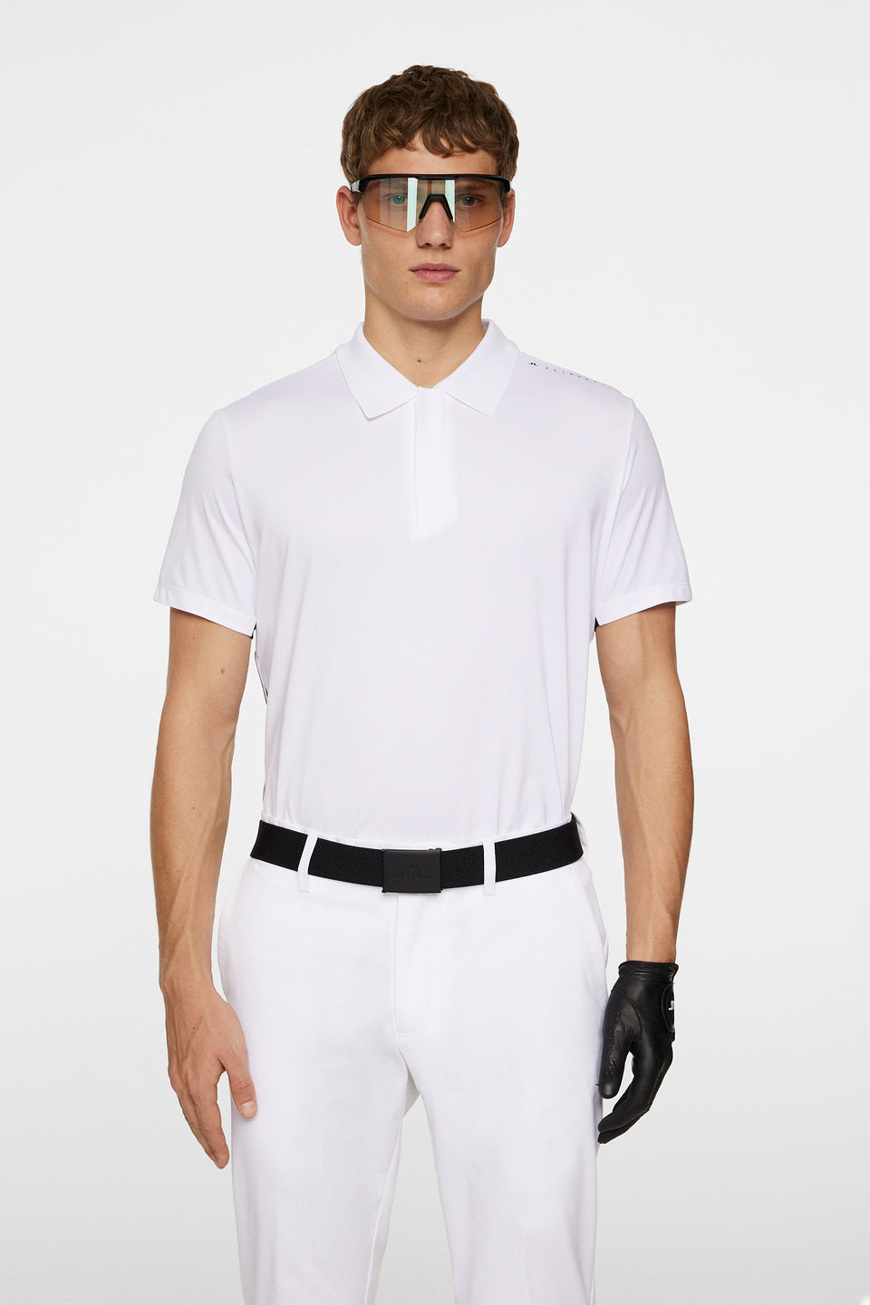 Aleks Hybrid Knit Polo Shirt / White