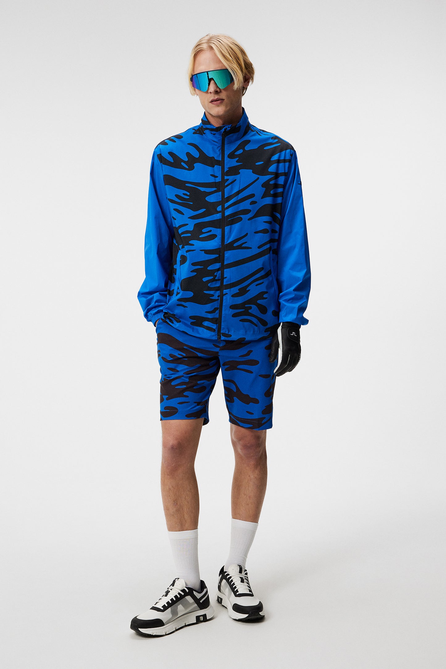 Lear printed Wind jacket in Neptune Nautical Blue by J.Lindeberg