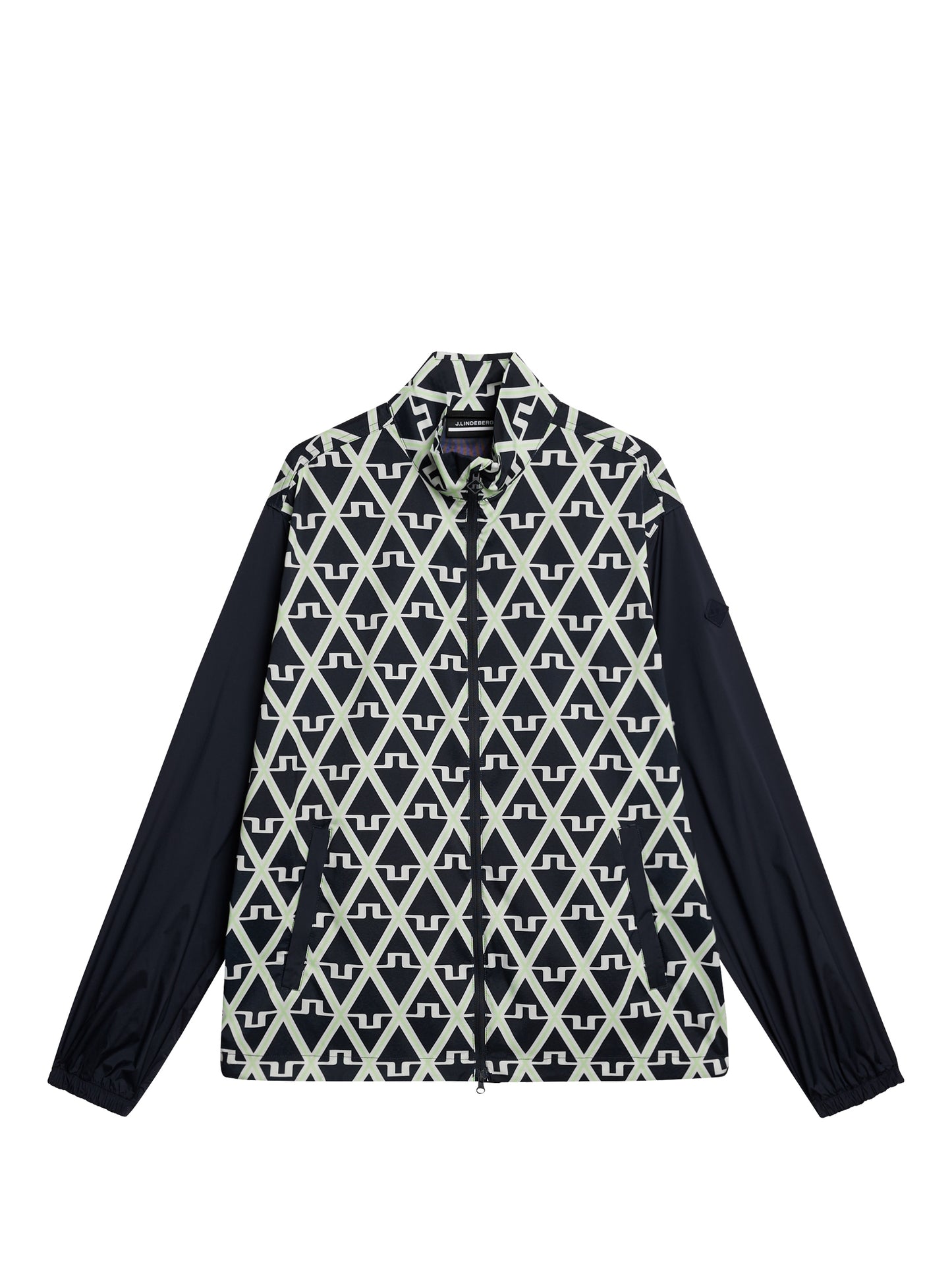Lear printed Wind jacket in Geo JL Navy by J.Lindeberg