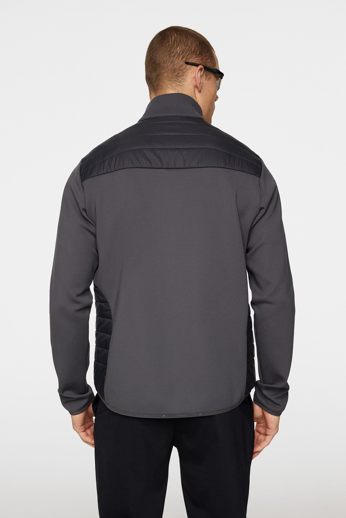 Holden Quilt Hybrid Jacket in Asphalt by J.Lindeberg