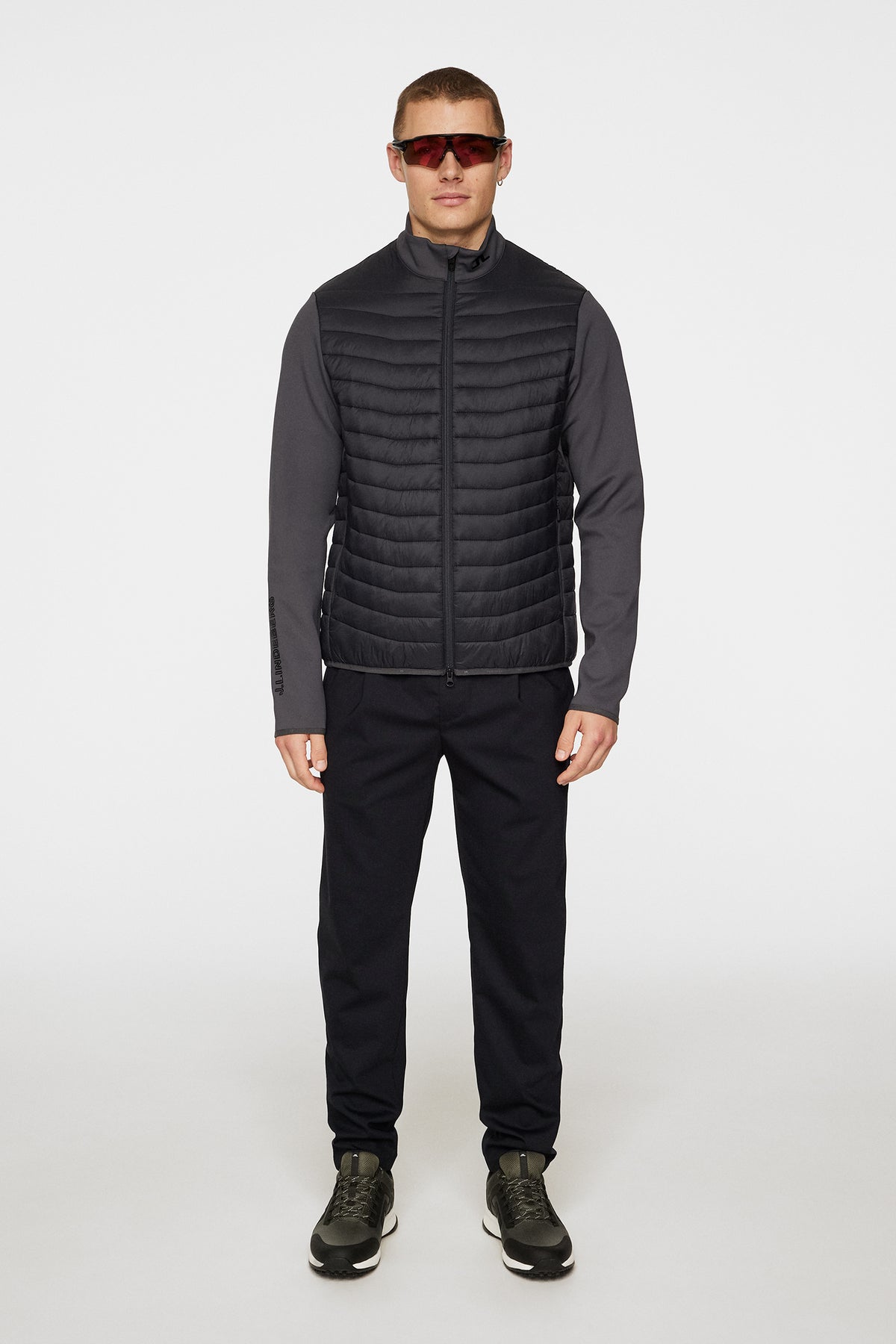Holden Quilt Hybrid Jacket in Asphalt by J.Lindeberg