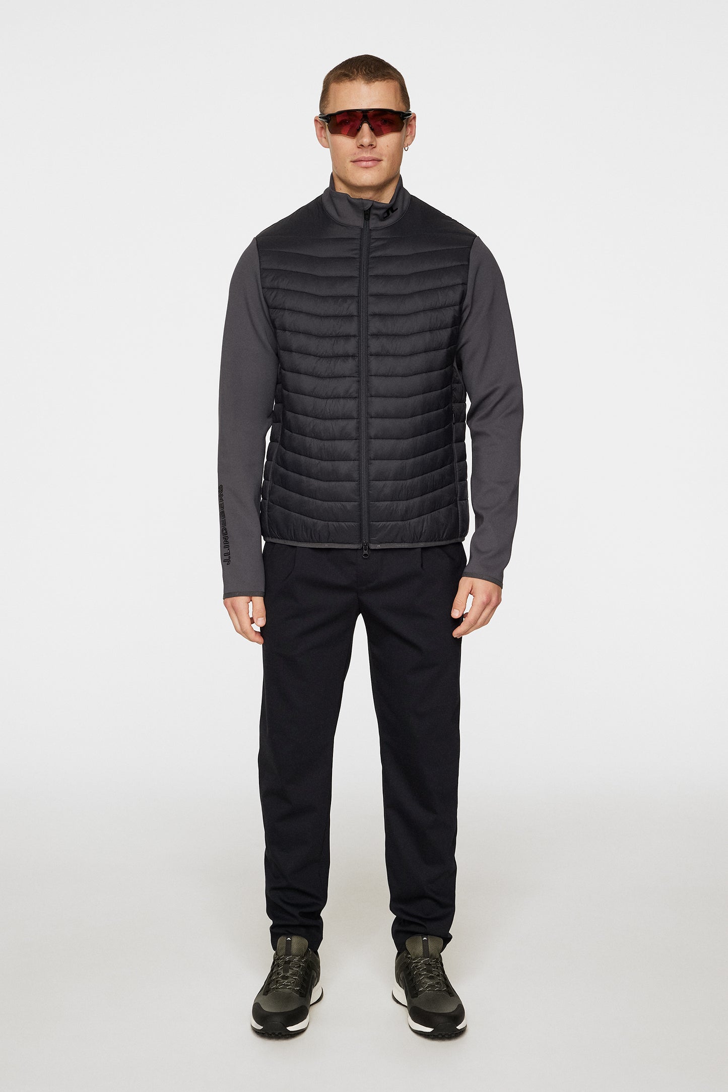 Holden Quilt Hybrid Jacket in Asphalt by J.Lindeberg