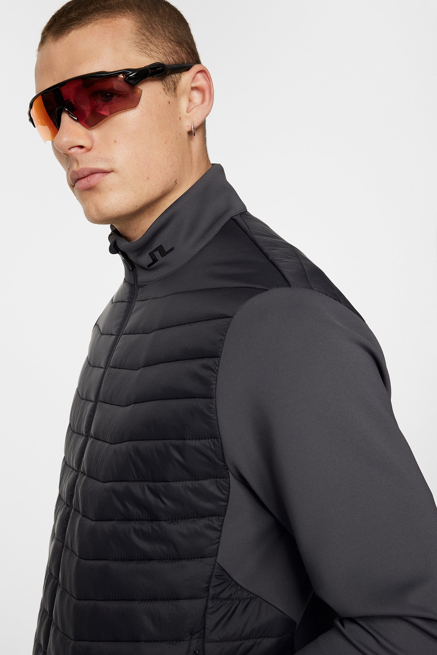 Holden Quilt Hybrid Jacket in Asphalt by J.Lindeberg