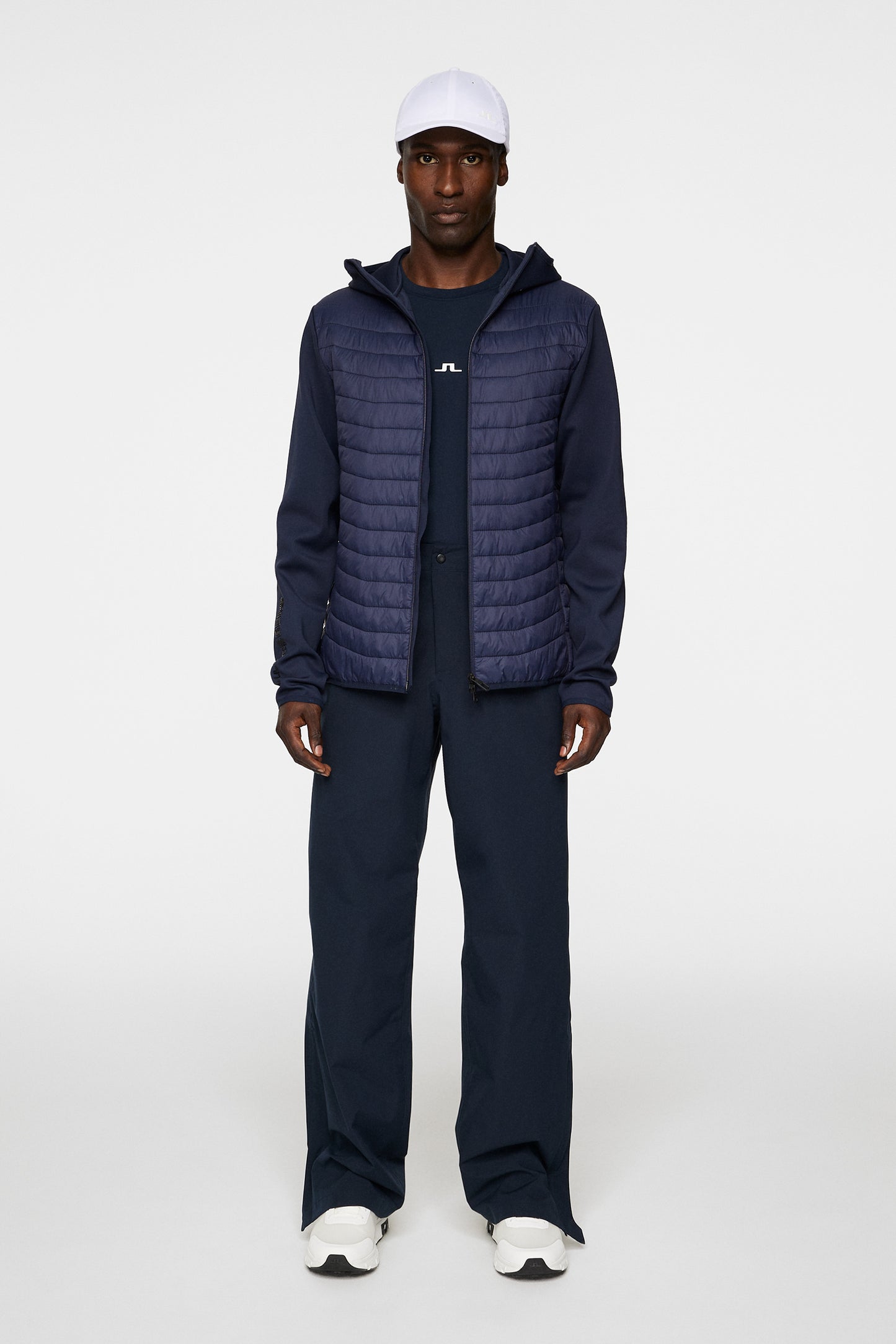 Holden Quilt Hybrid Hood in JL Navy by J.Lindeberg