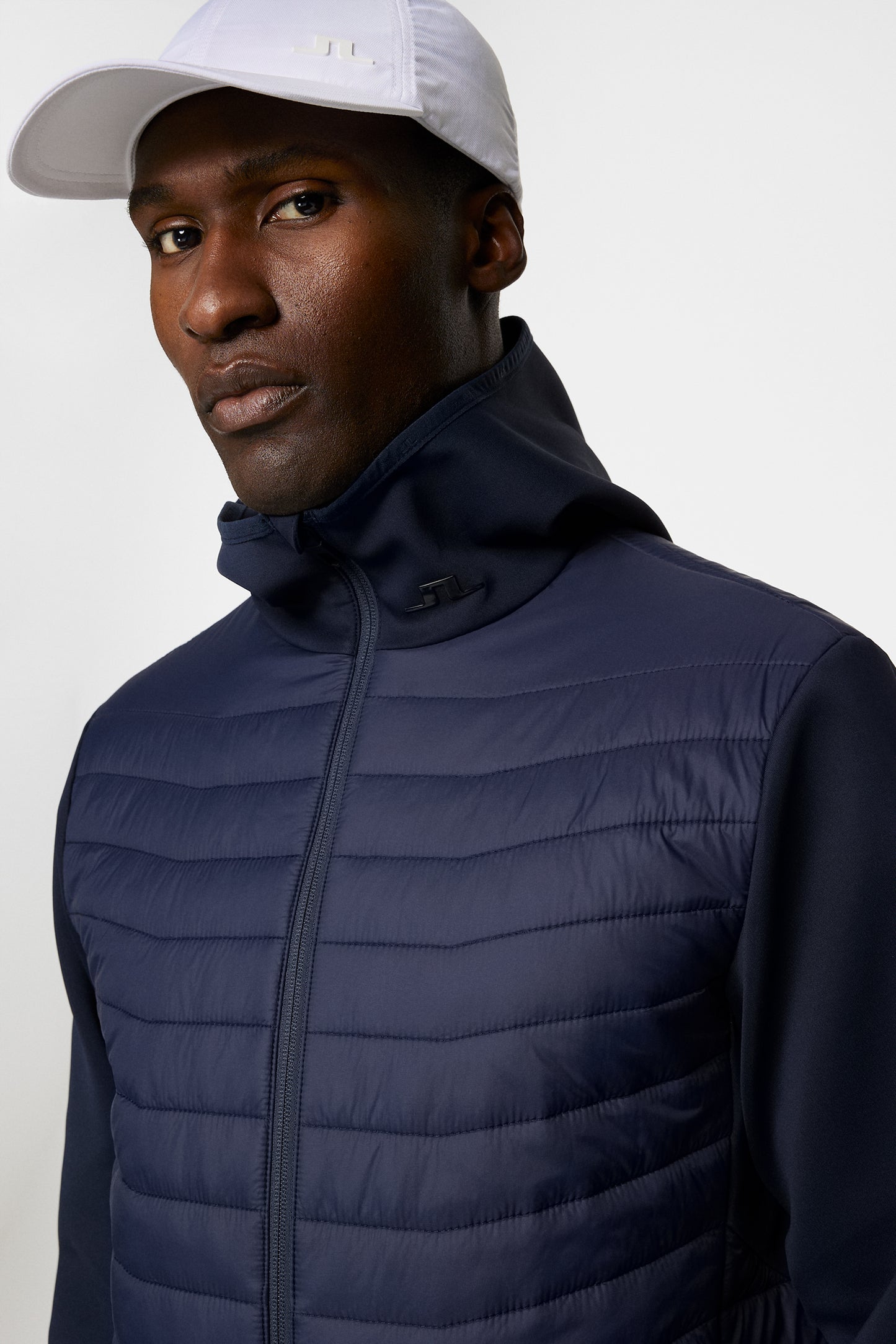 Holden Quilt Hybrid Hood in JL Navy by J.Lindeberg