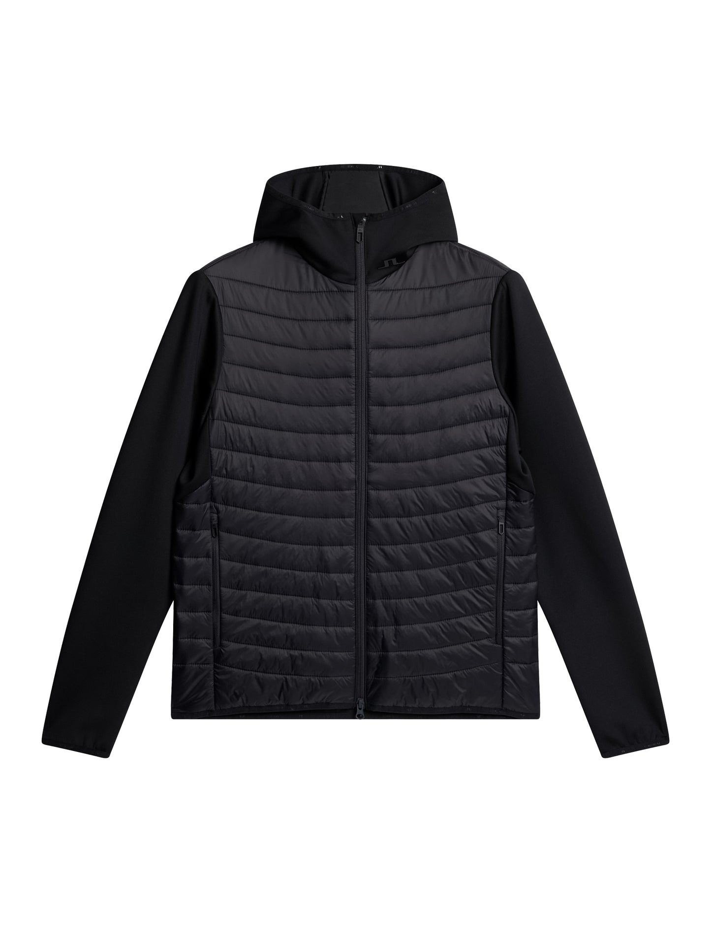 Holden Quilt Hybrid Hood in Black by J.Lindeberg
