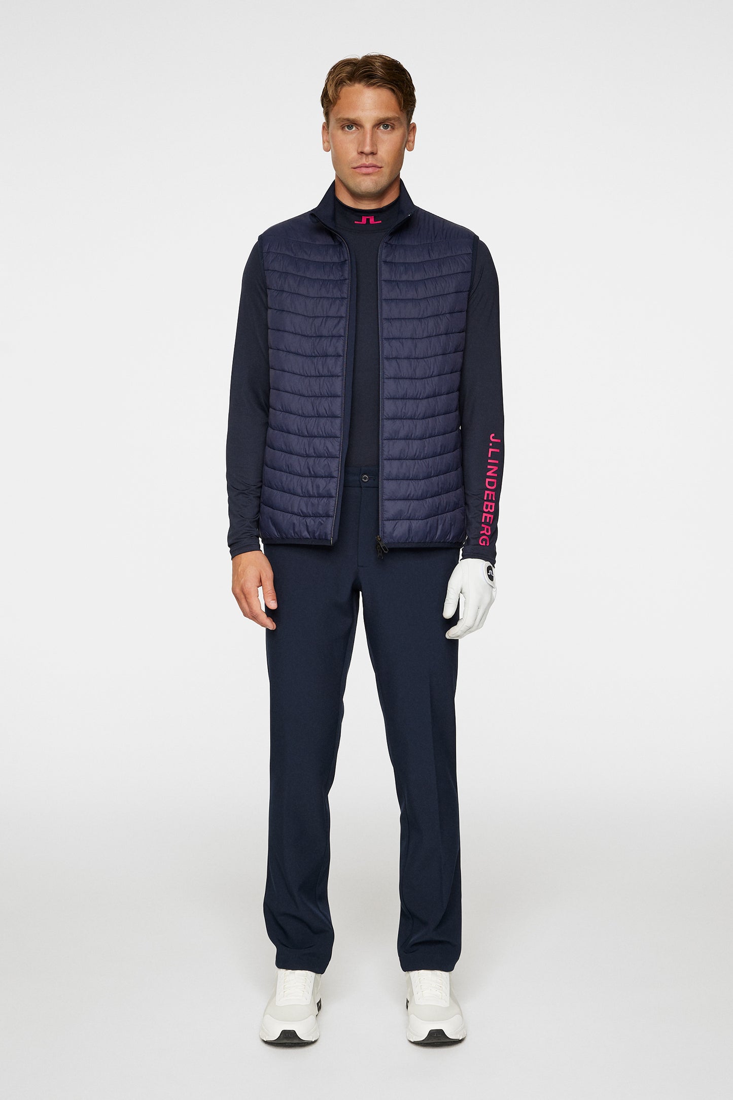Holden Quilt Hybrid Vest in JL Navy by J.Lindeberg