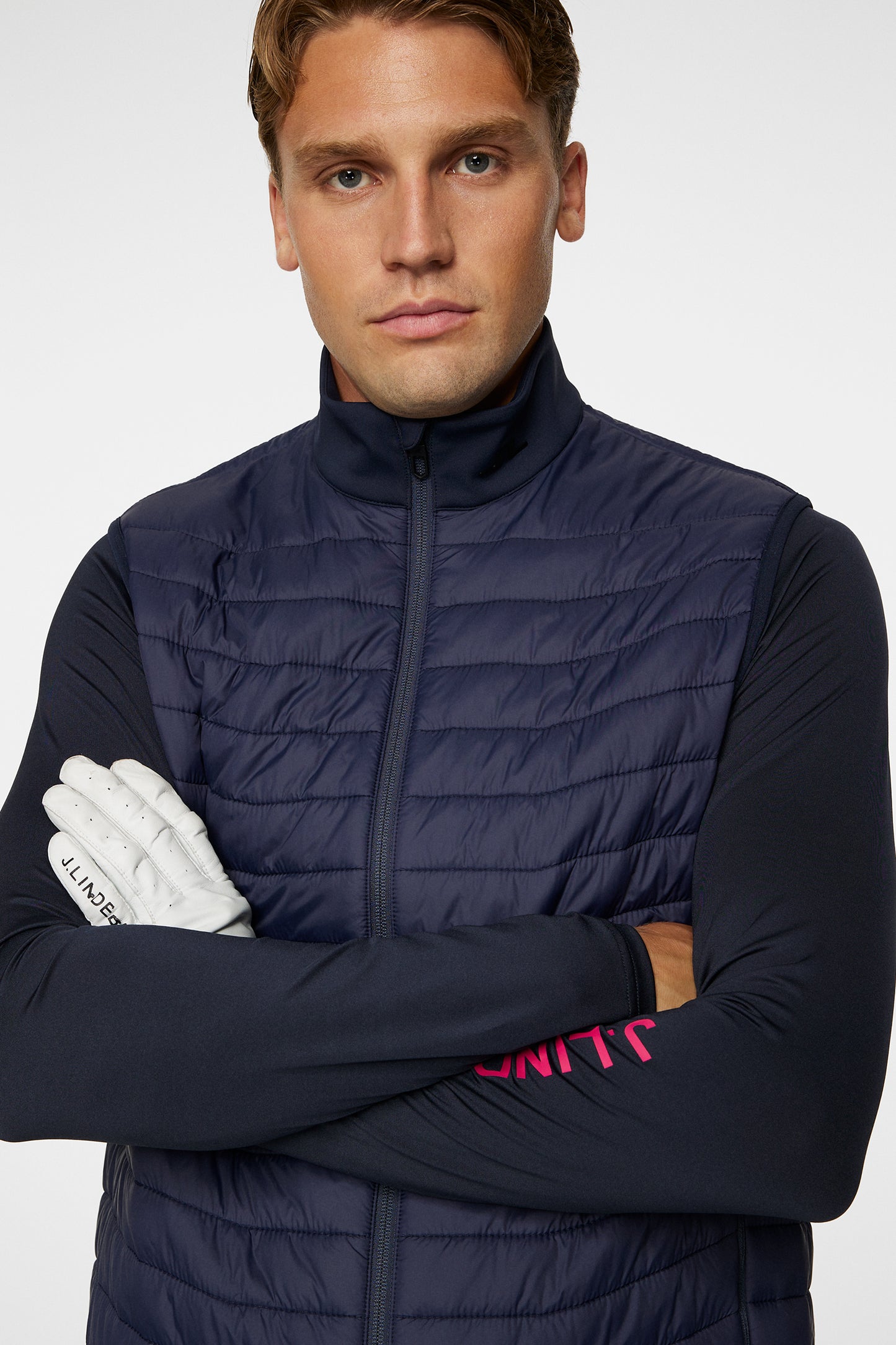 Holden Quilt Hybrid Vest in JL Navy by J.Lindeberg