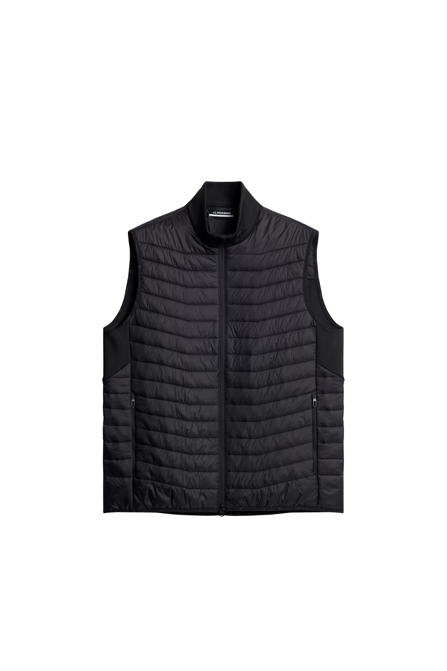 Holden Quilt Hybrid Vest in Black by J.Lindeberg
