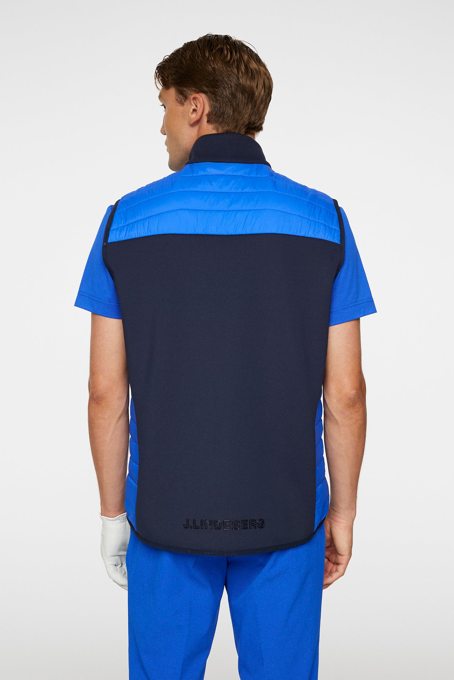 Holden Quilt Hybrid Vest in Club Blue by J.Lindeberg