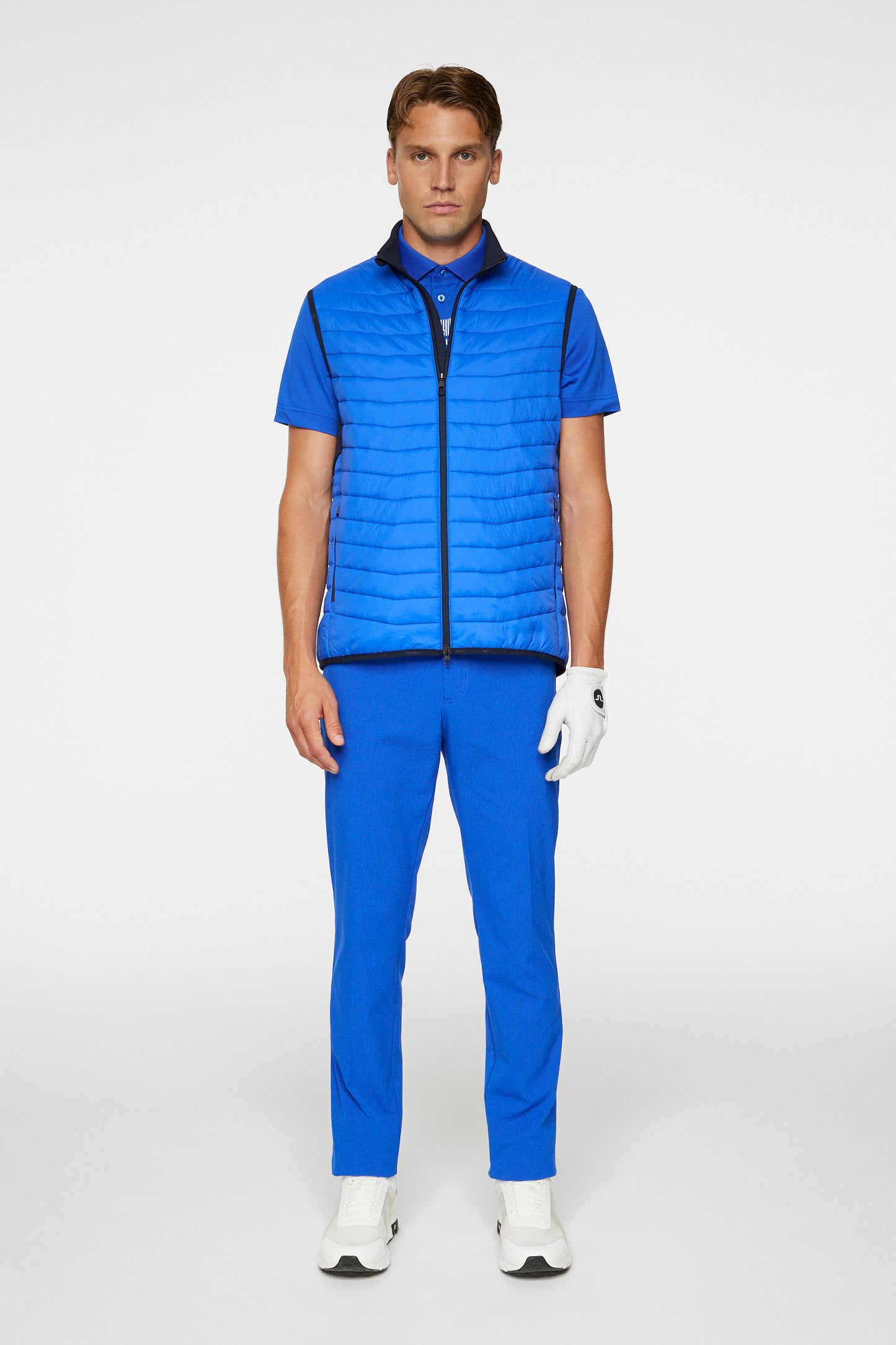 Holden Quilt Hybrid Vest in Club Blue by J.Lindeberg