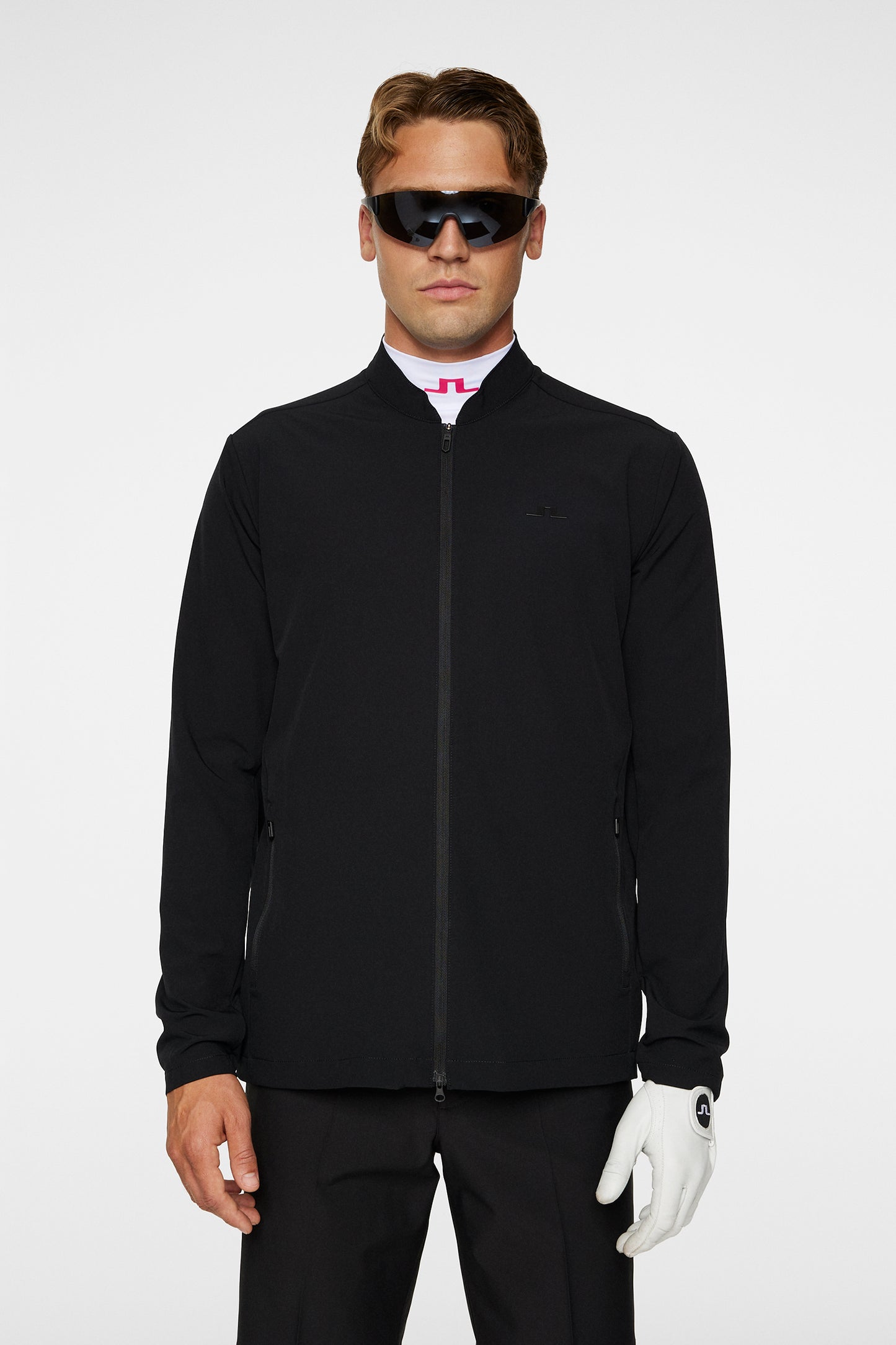 KV Hybrid Golf Jacket in Black by J.Lindeberg