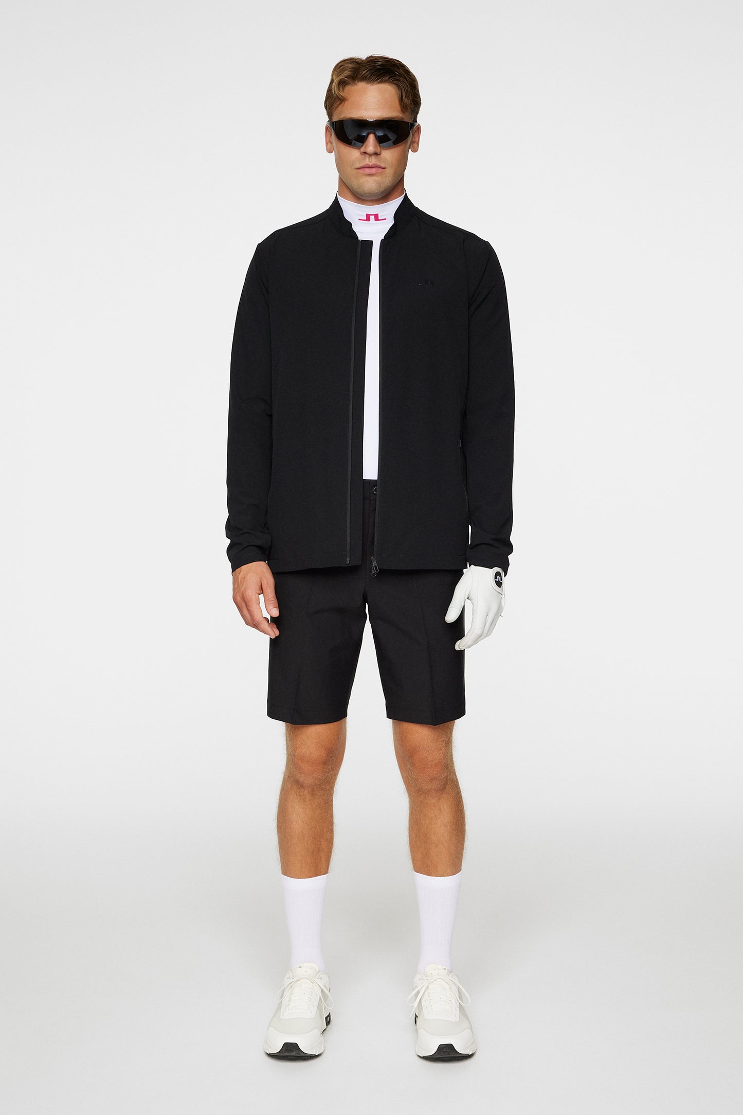 KV Hybrid Golf Jacket in Black by J.Lindeberg