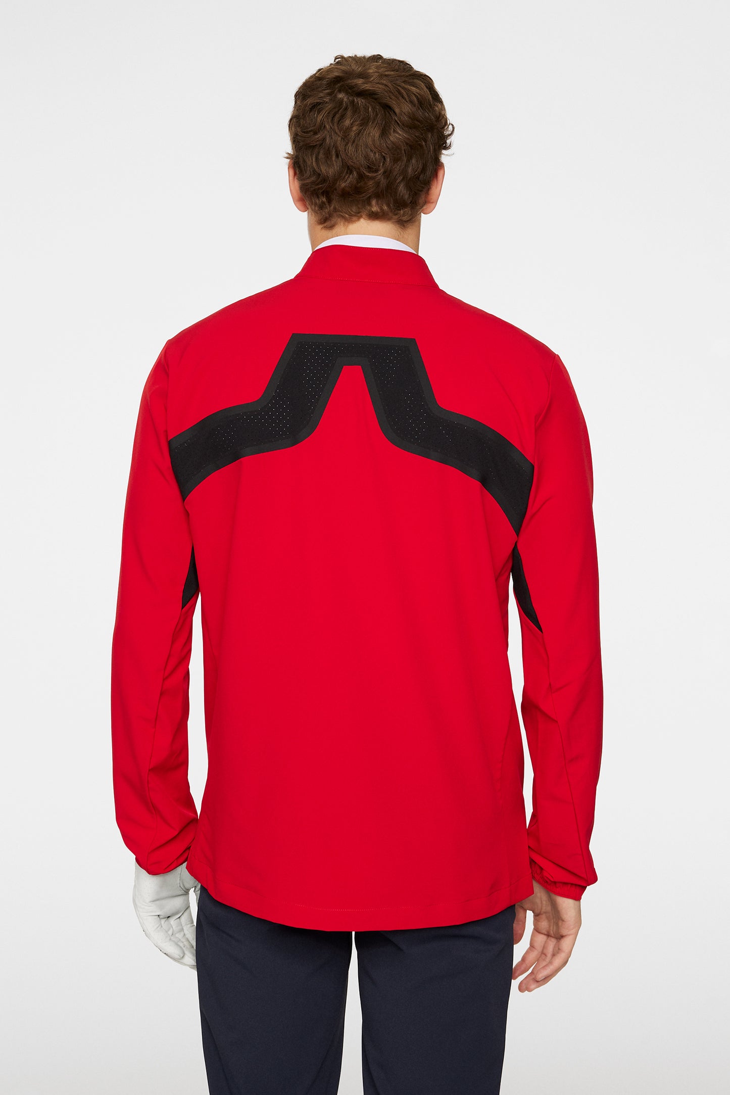 KV Hybrid Golf Jacket in Barbados Cherry by J.Lindeberg
