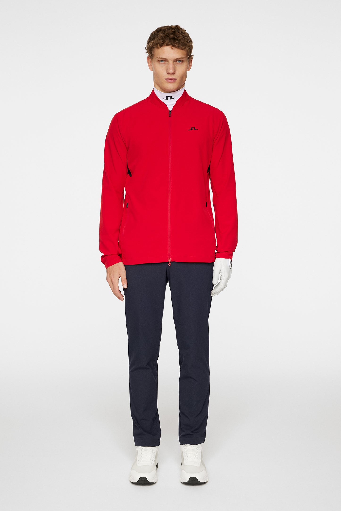 KV Hybrid Golf Jacket in Barbados Cherry by J.Lindeberg