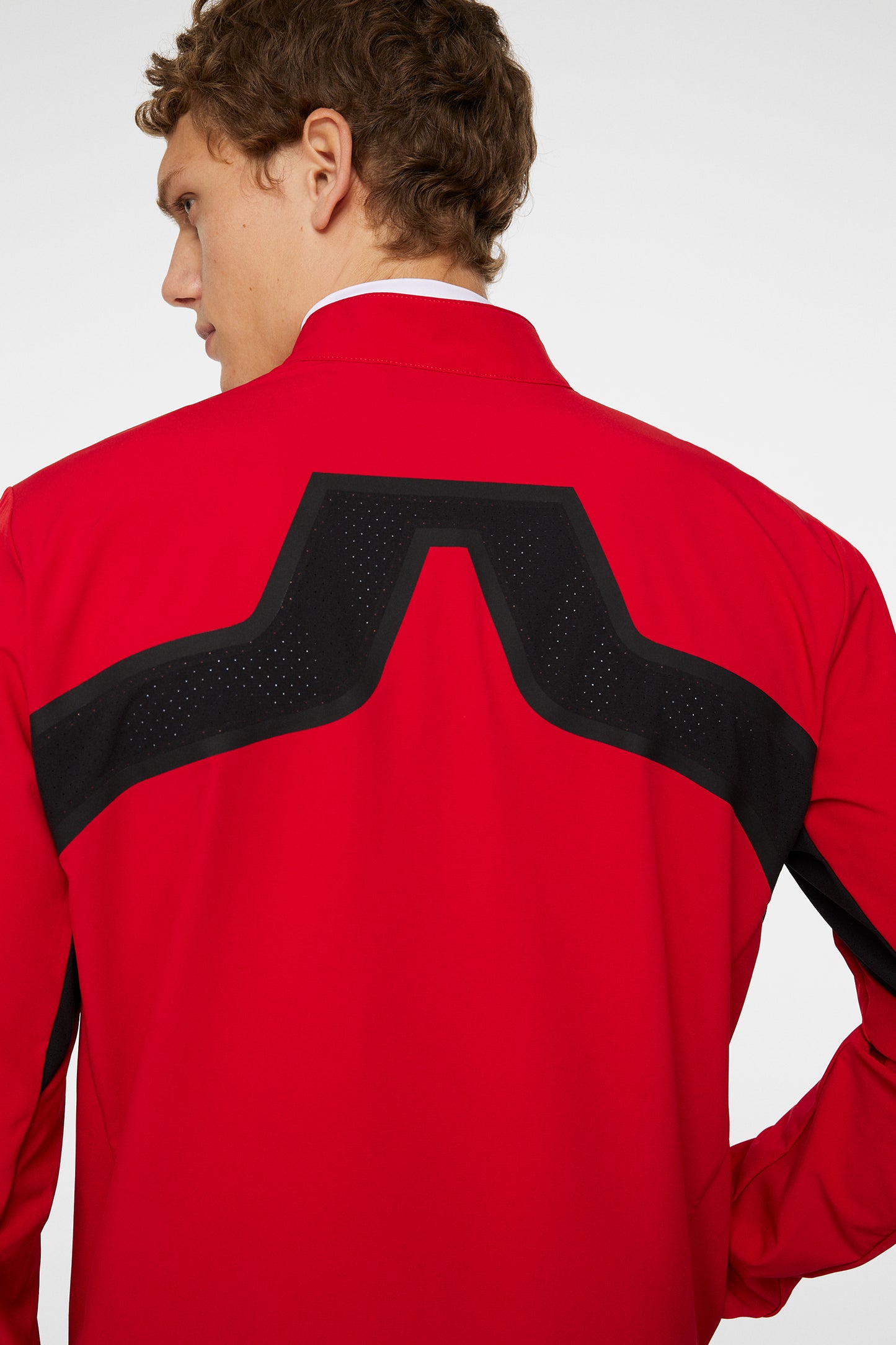 KV Hybrid Golf Jacket in Barbados Cherry by J.Lindeberg