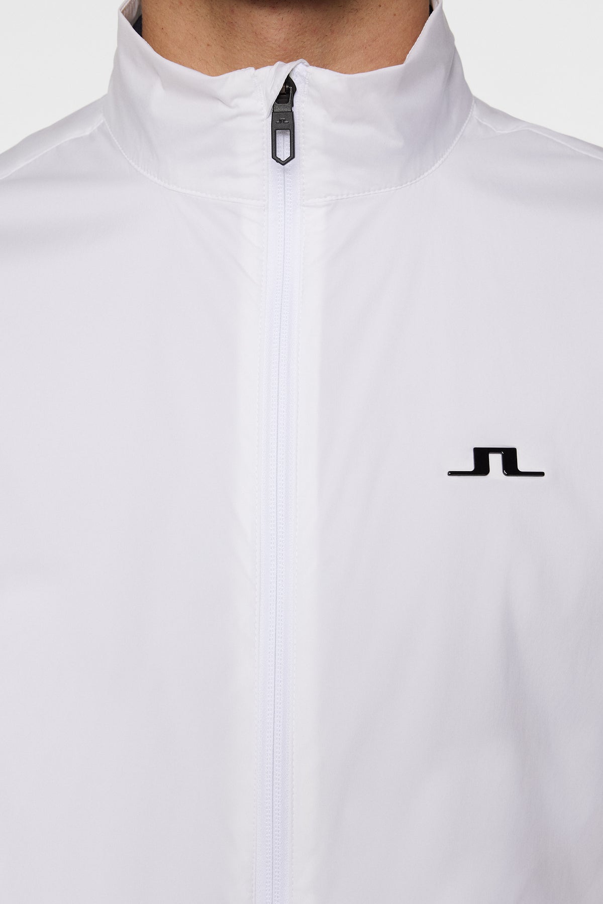Ash Light Packable Vest in White by J.Lindeberg