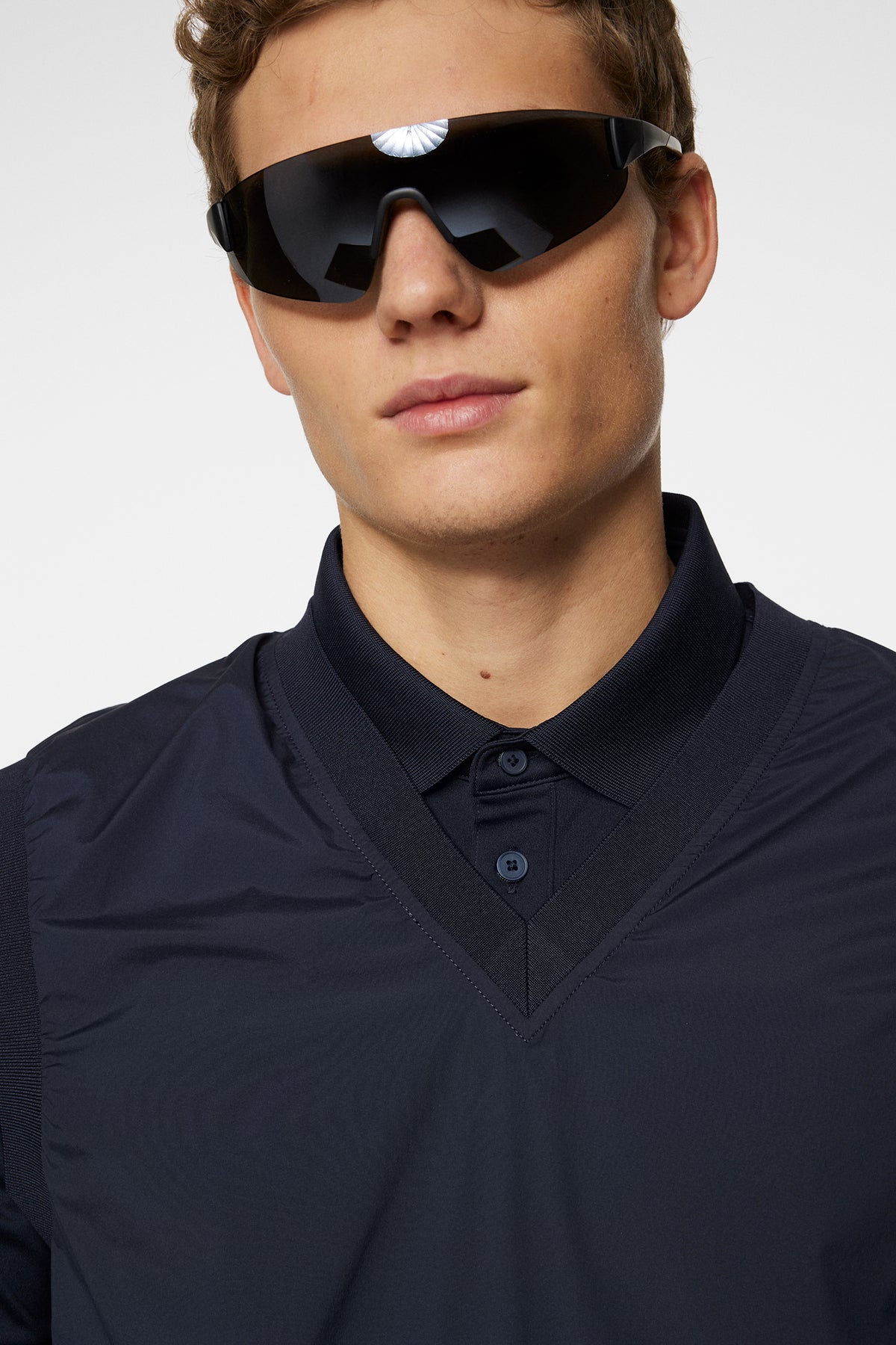 Hybrid Vest Windbreaker in JL Navy by J.Lindeberg