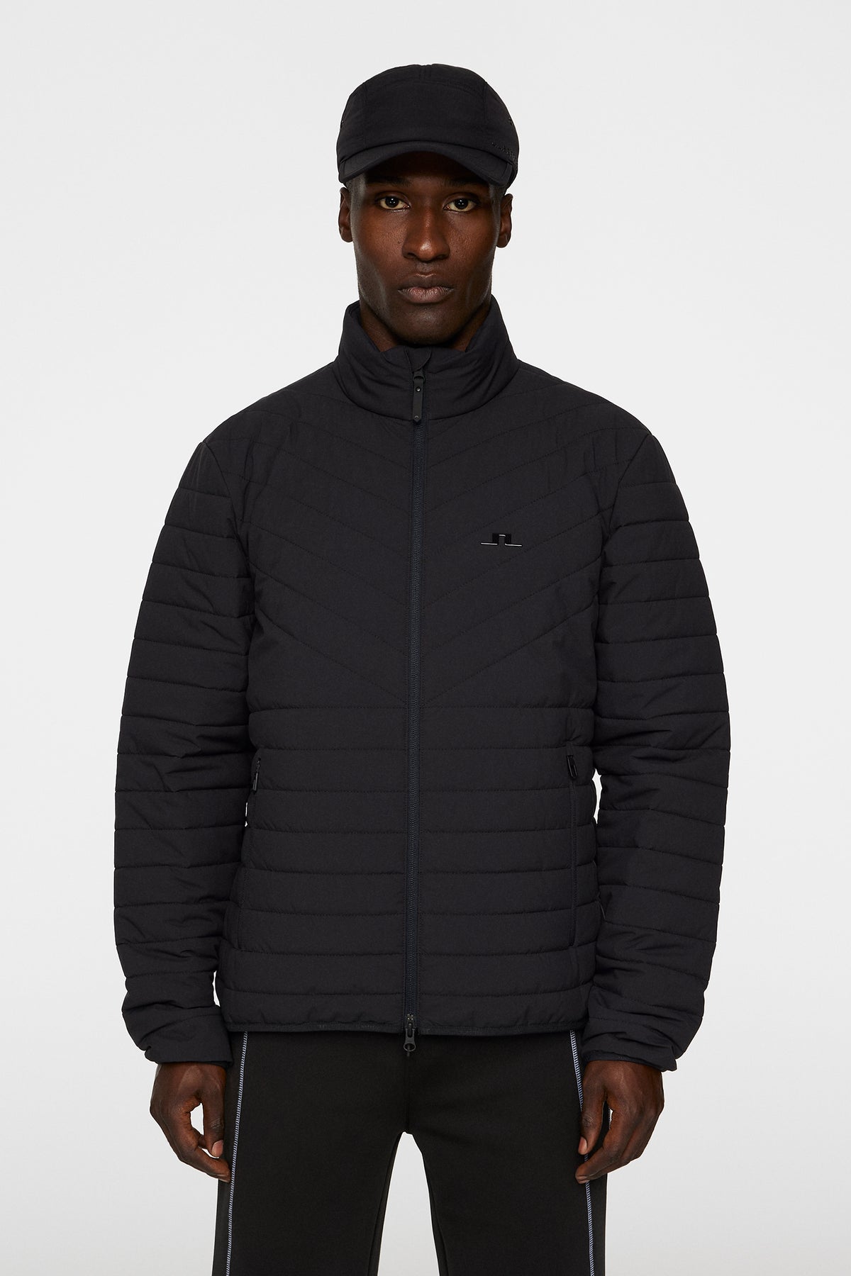 National Quilted jacket in Black by J.Lindeberg