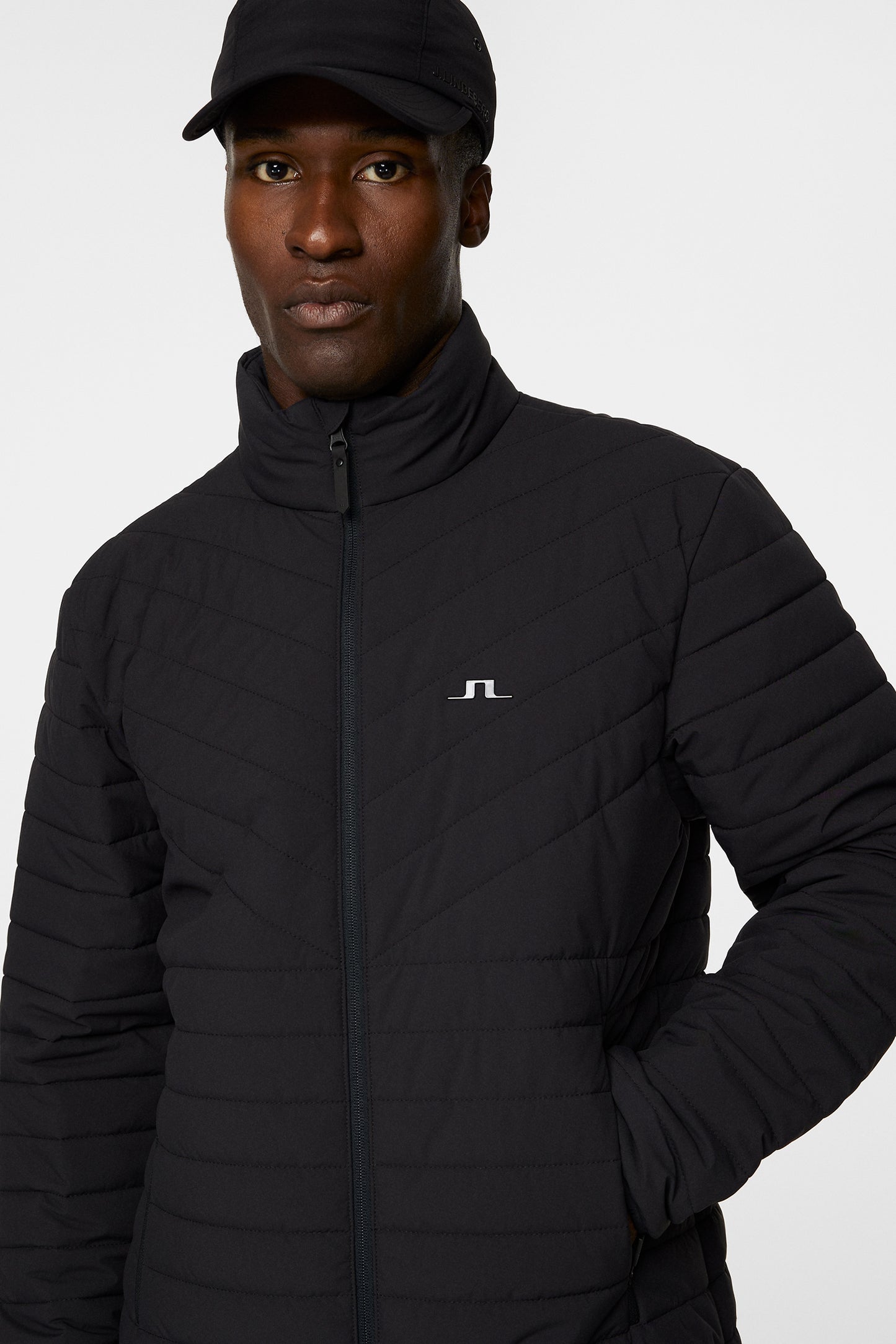 National Quilted jacket in Black by J.Lindeberg