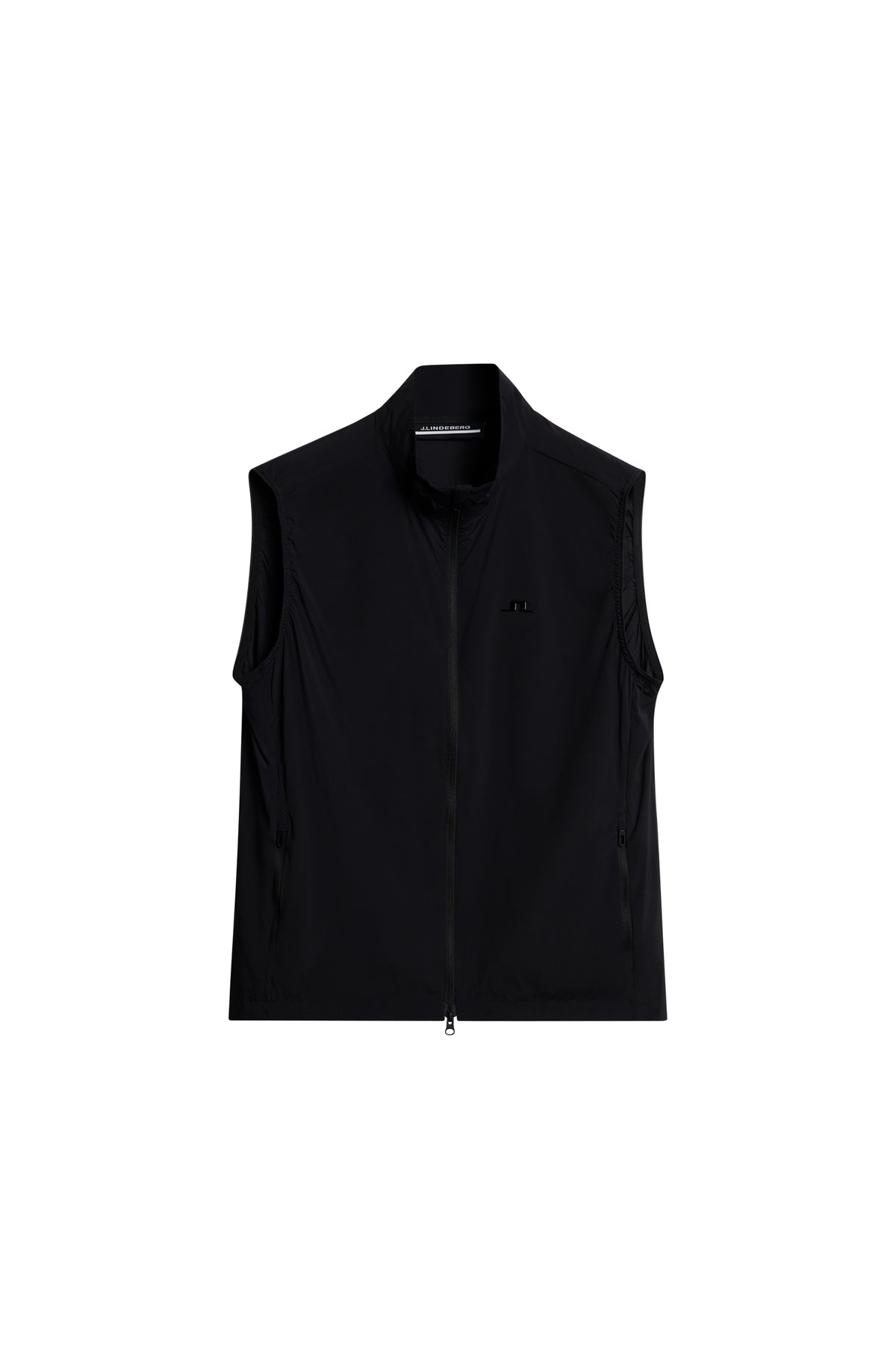 Ash Light Packable Vest in Black by J.Lindeberg