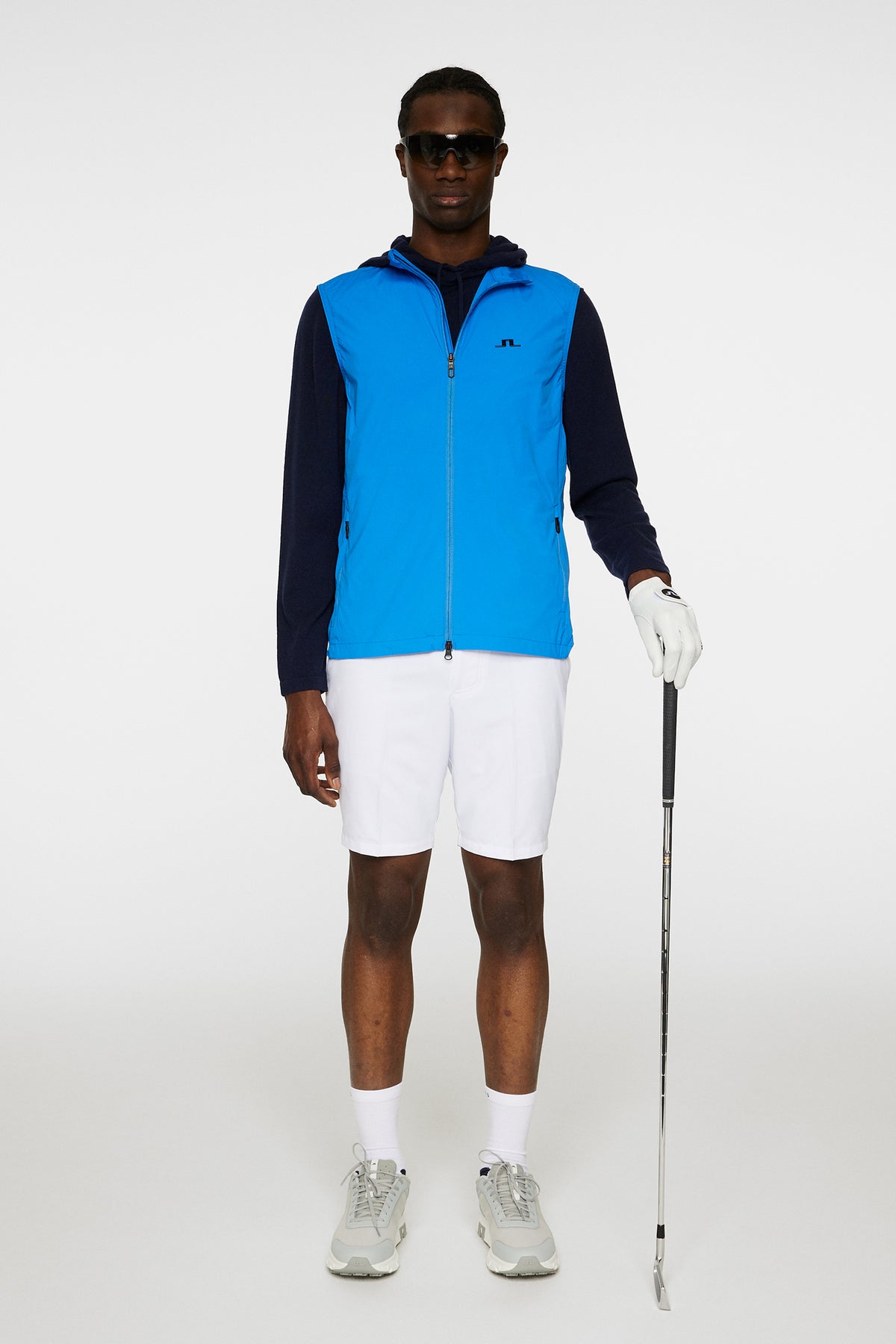 Ash Light Packable Vest in Sonic Blue by J.Lindeberg