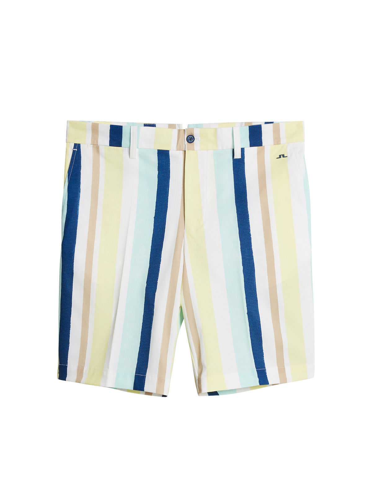 Tim Print Shorts in Painted Stripe Wax Yellow by J.Lindeberg