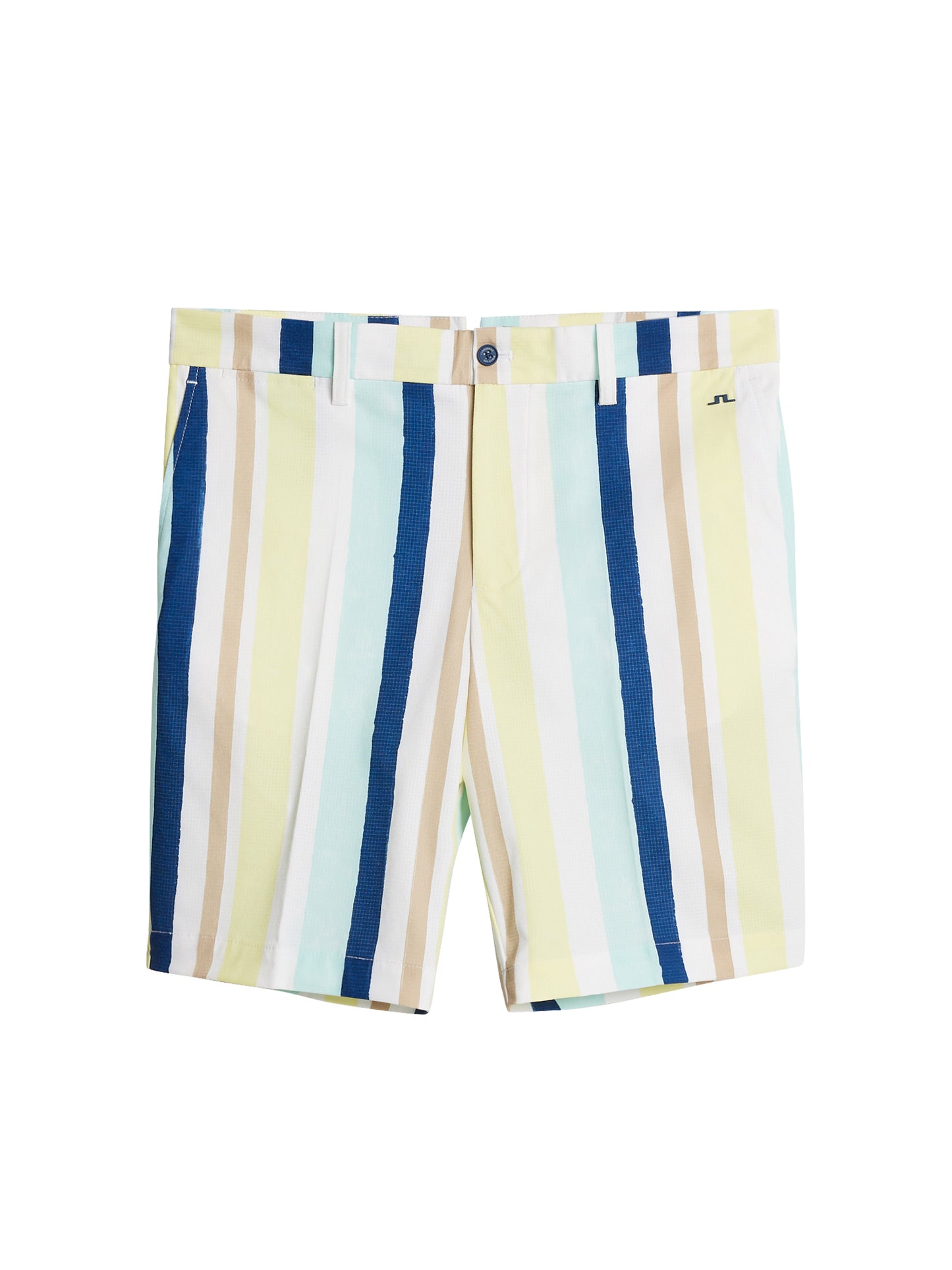 Tim Print Shorts in Painted Stripe Wax Yellow by J.Lindeberg