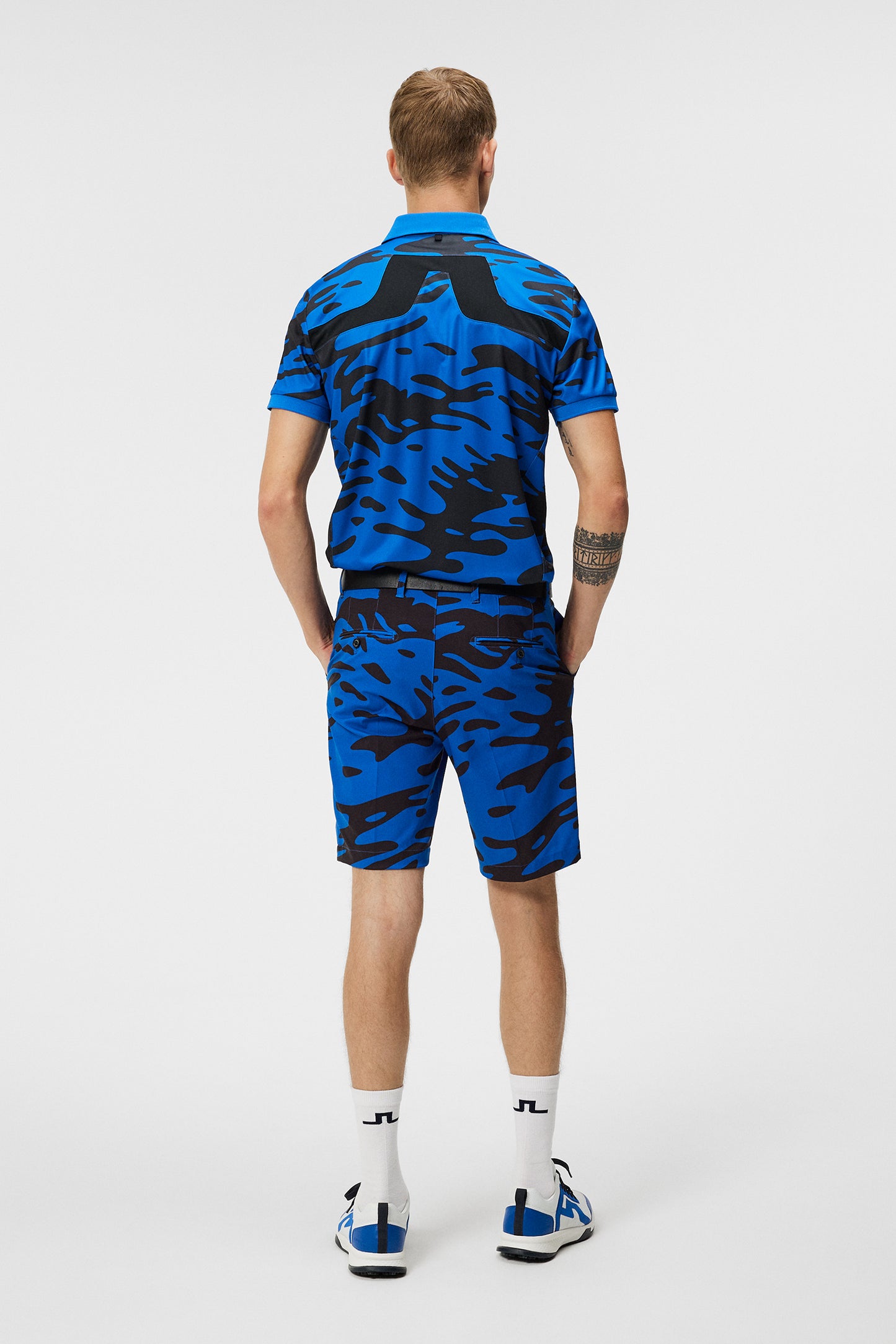 Tim Print Shorts in Neptune Nautical Blue by J.Lindeberg