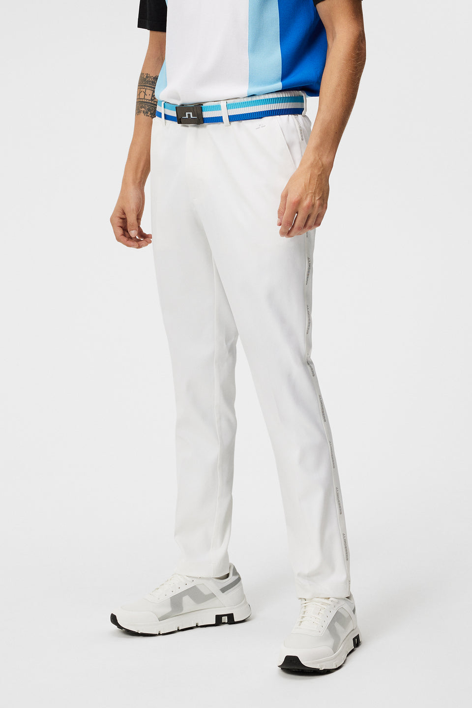 Stuart Stripe Pant / White