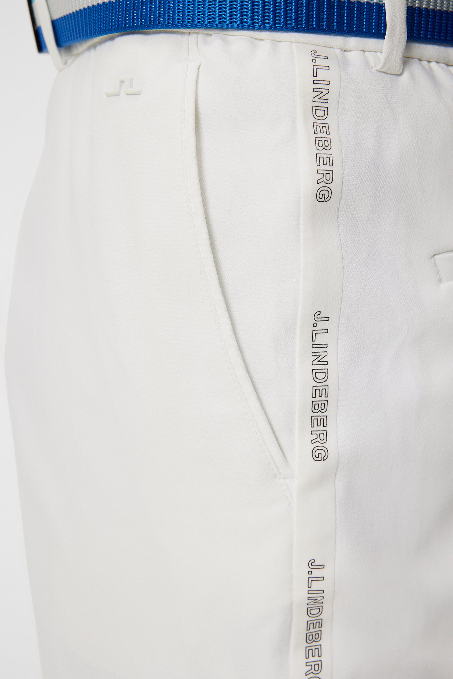 Stuart Stripe Shorts in White by J.Lindeberg