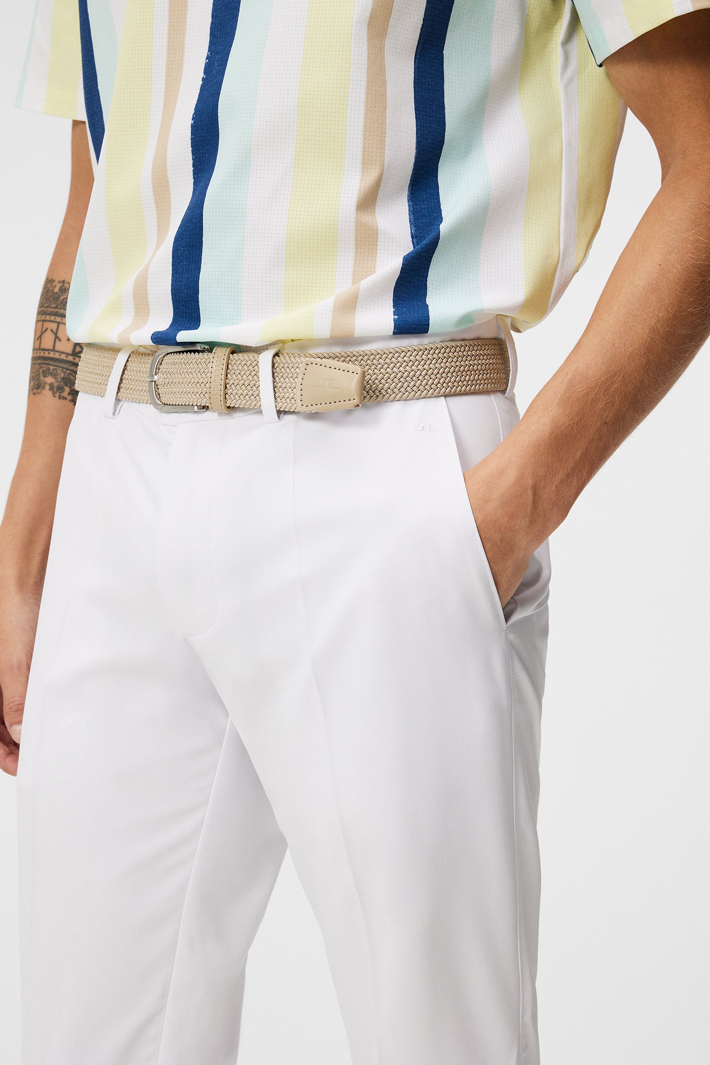 Elof Pant in White by J.Lindeberg