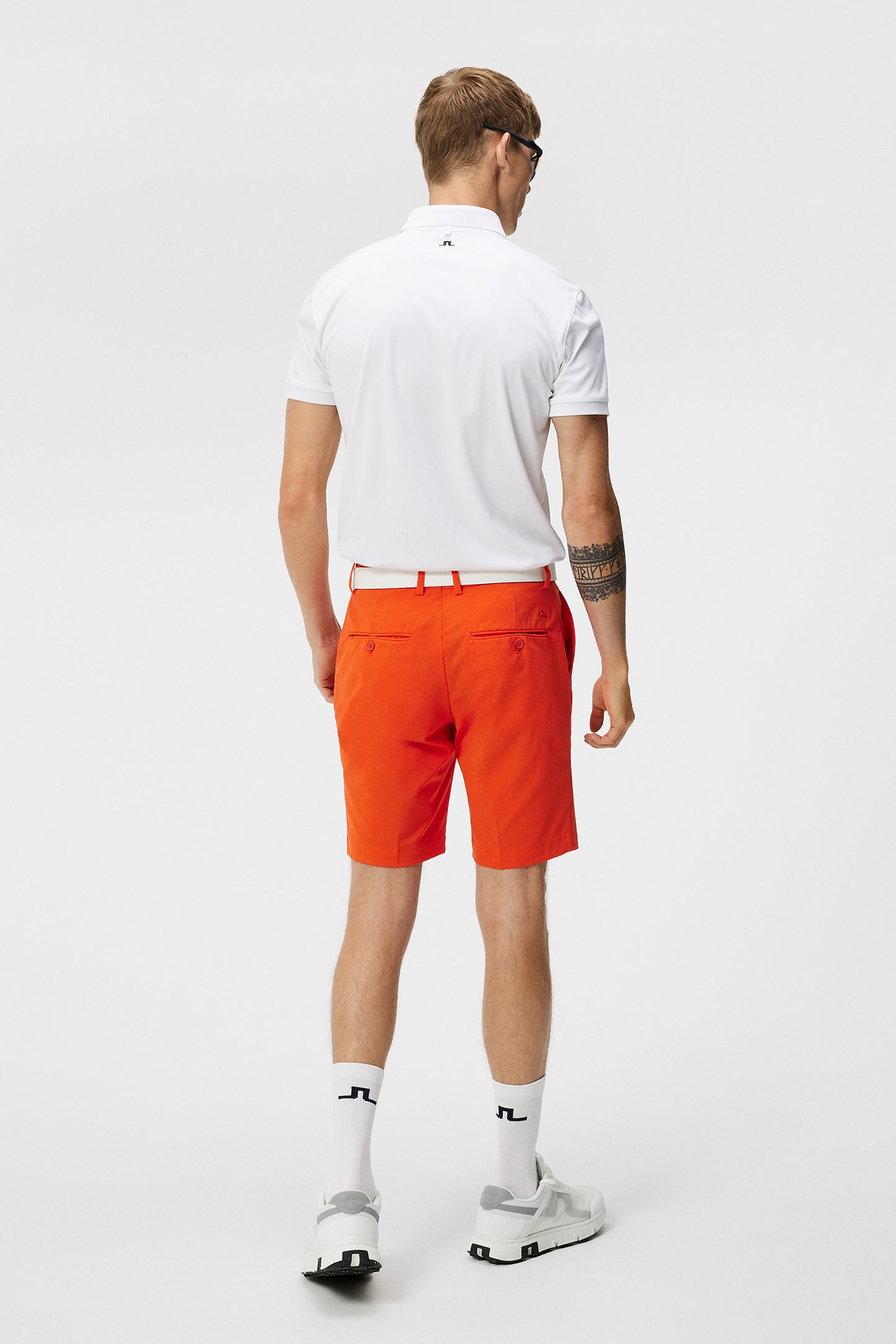 Vent Tight Shorts in Tangerine Tango by J.Lindeberg