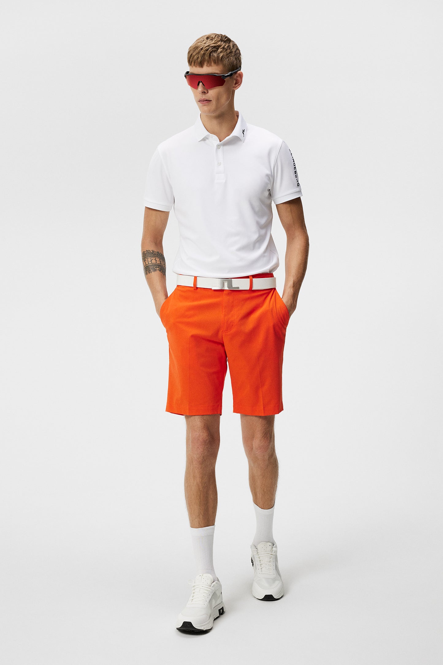 Vent Tight Shorts in Tangerine Tango by J.Lindeberg