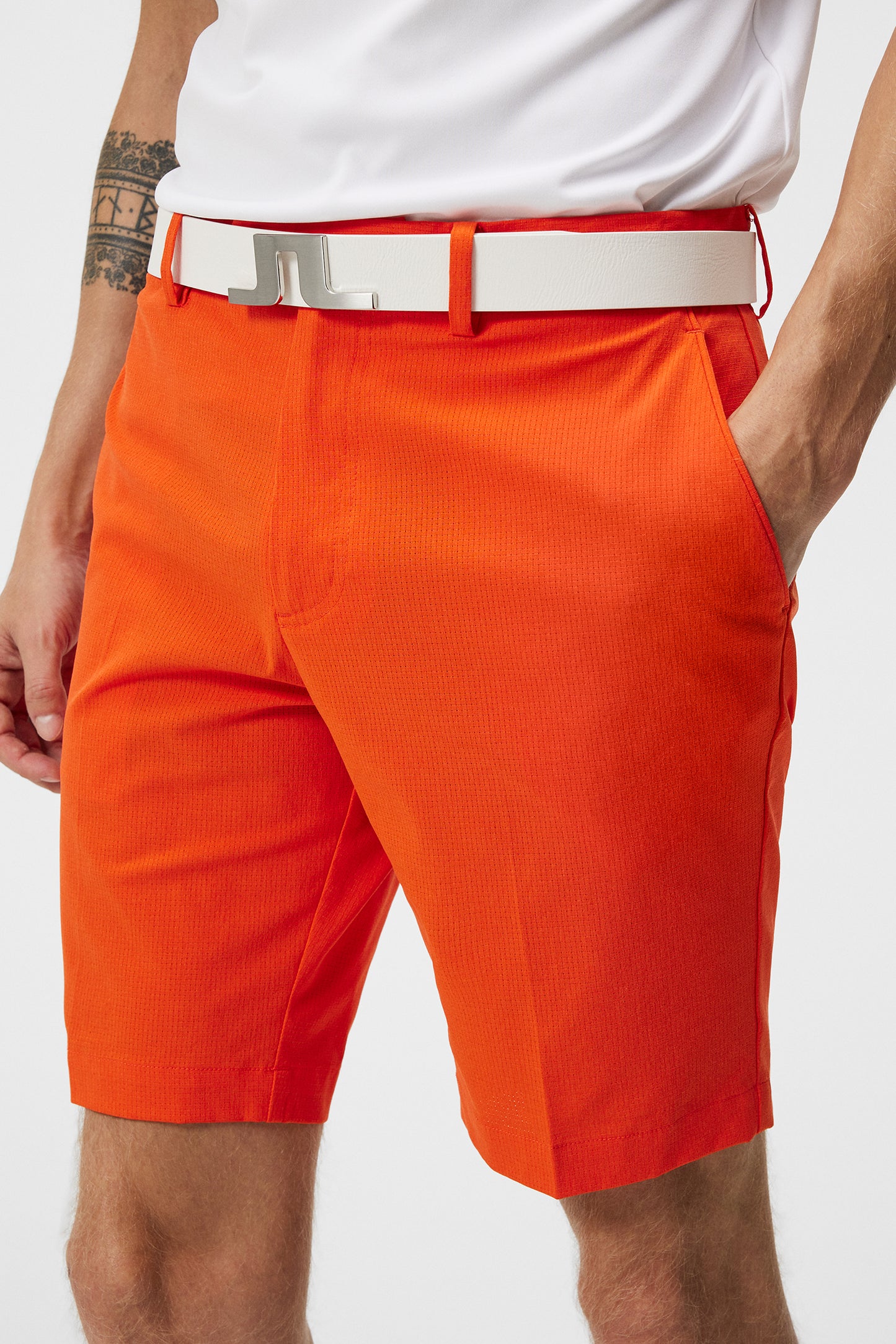 Vent Tight Shorts in Tangerine Tango by J.Lindeberg