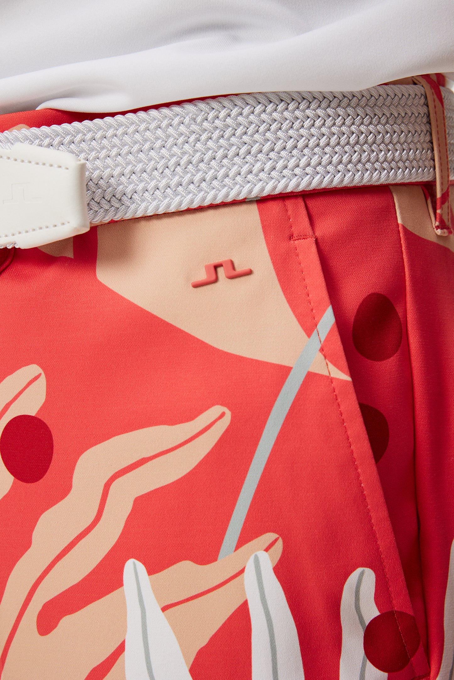 Eloy Print Shorts in Paradise Monstera Coral by J.Lindeberg
