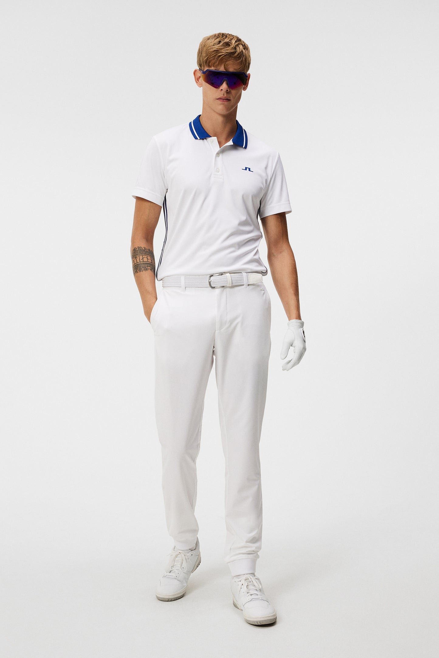 Cuff Jogger Pant in White by J.Lindeberg