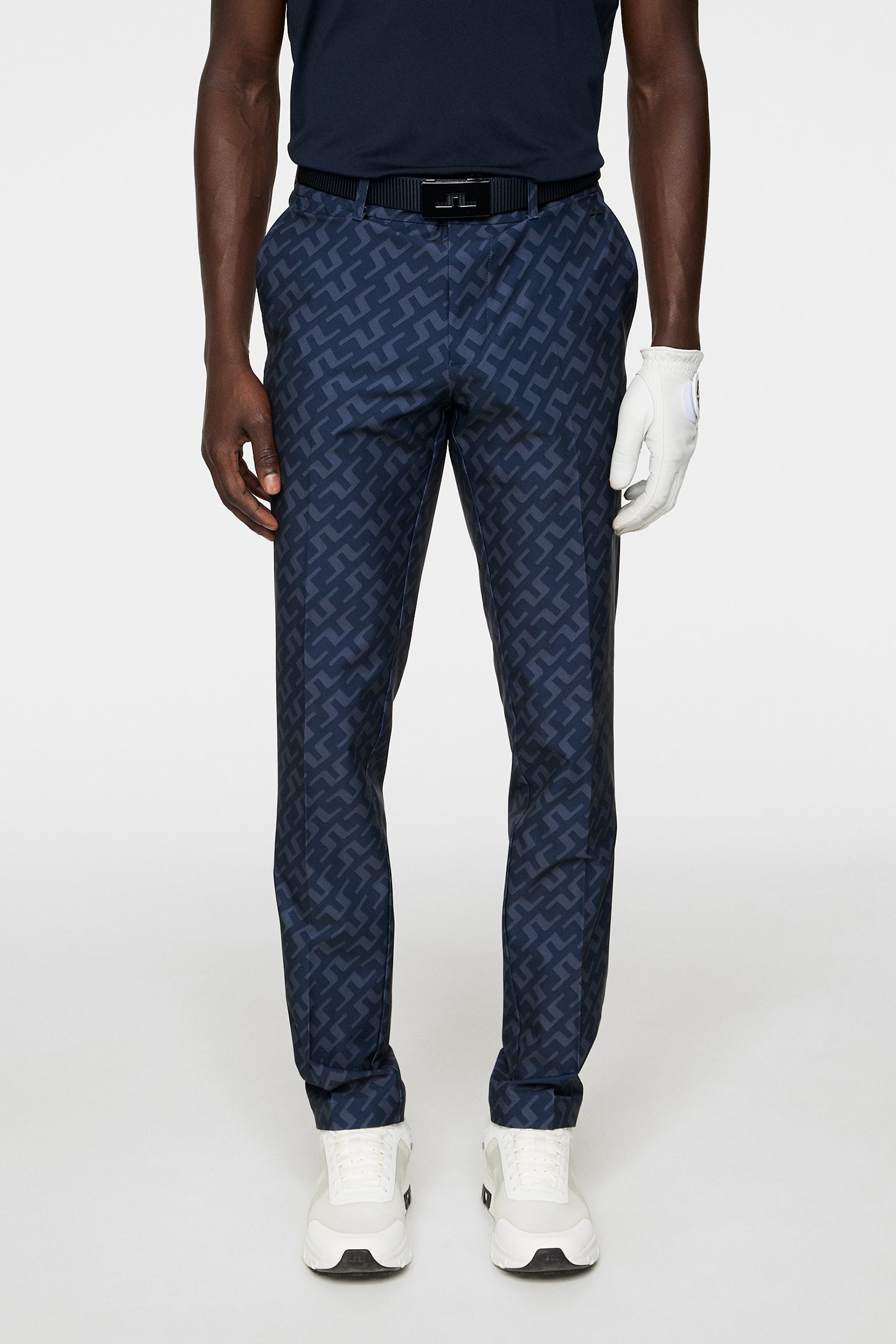 Ellott Print Pant in Bias Bridge Navy by J.Lindeberg