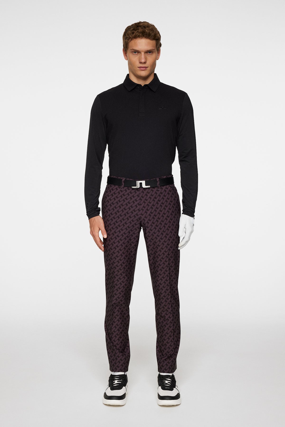 Ellott Print Pant in Tour Geo Tonal Black M by J.Lindeberg