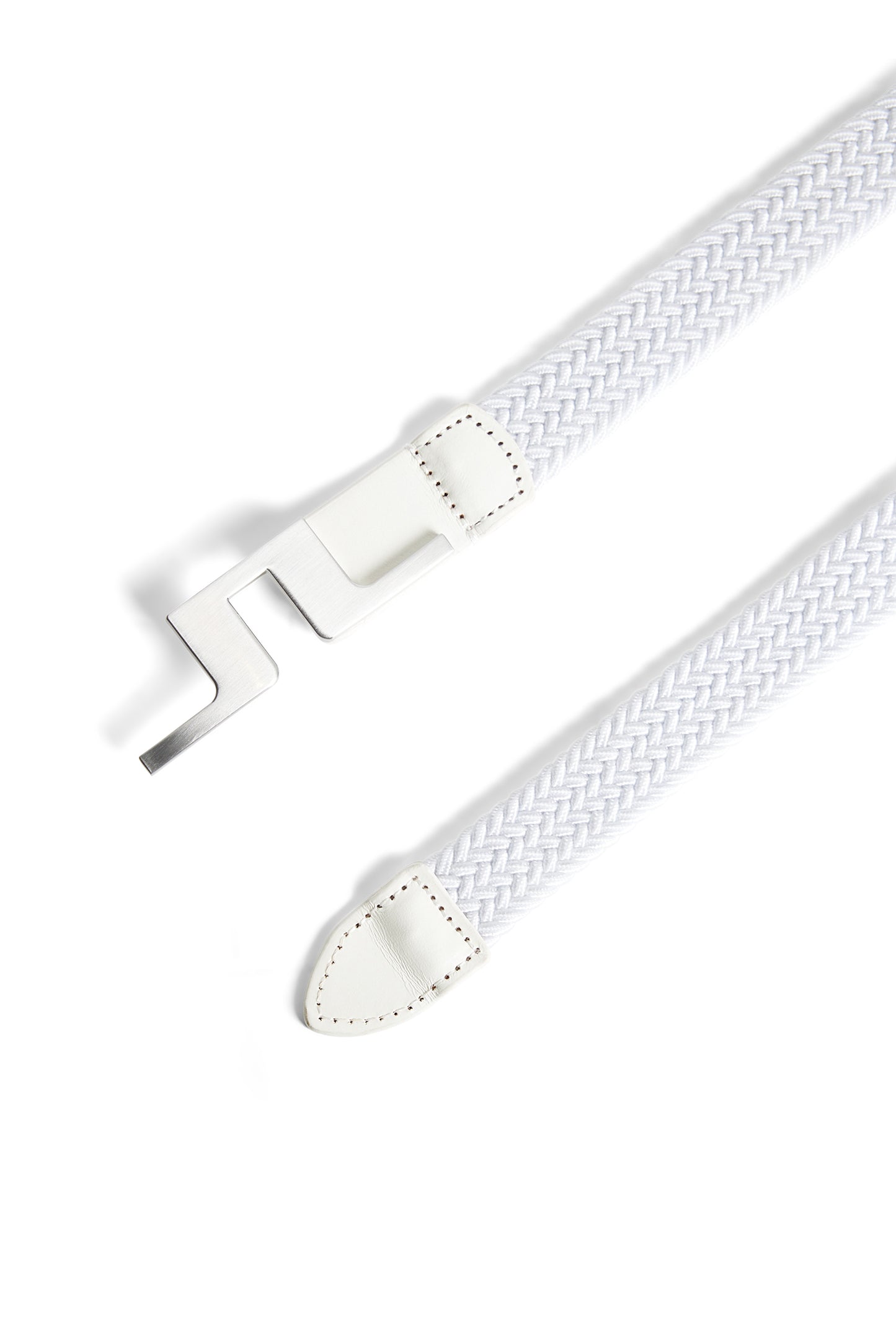 Lykke Braided Belt in White by J.Lindeberg
