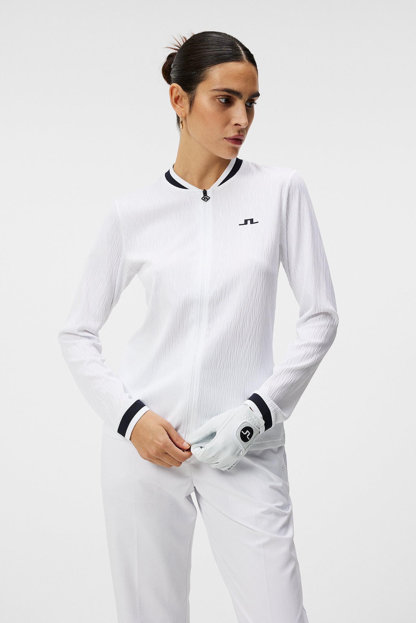 Leonor Mid Layer in White by J.Lindeberg