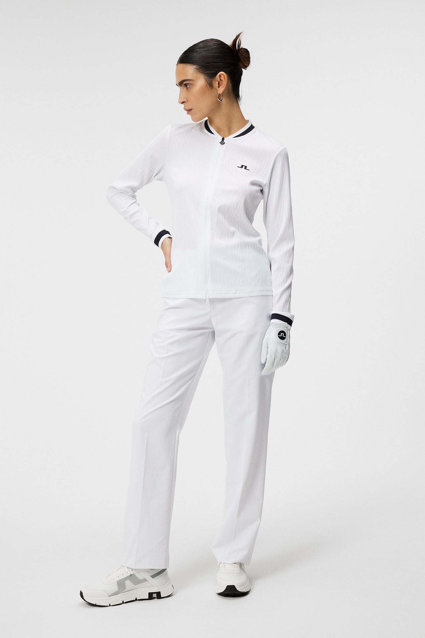 Leonor Mid Layer in White by J.Lindeberg