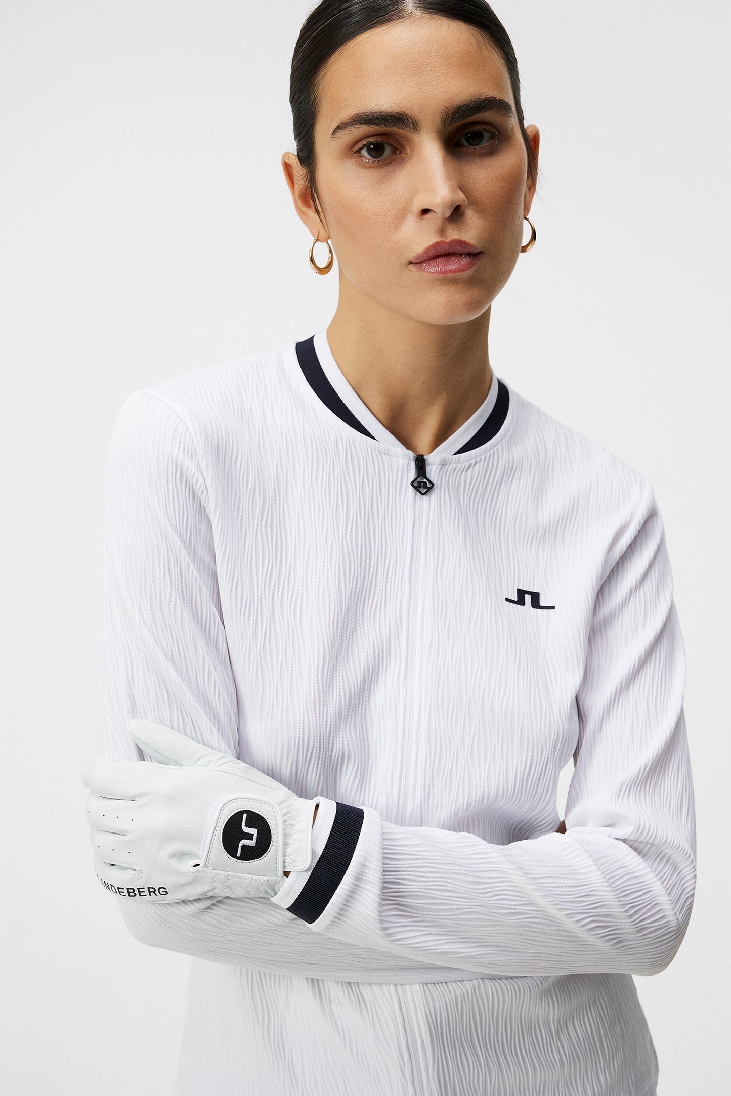 Leonor Mid Layer in White by J.Lindeberg
