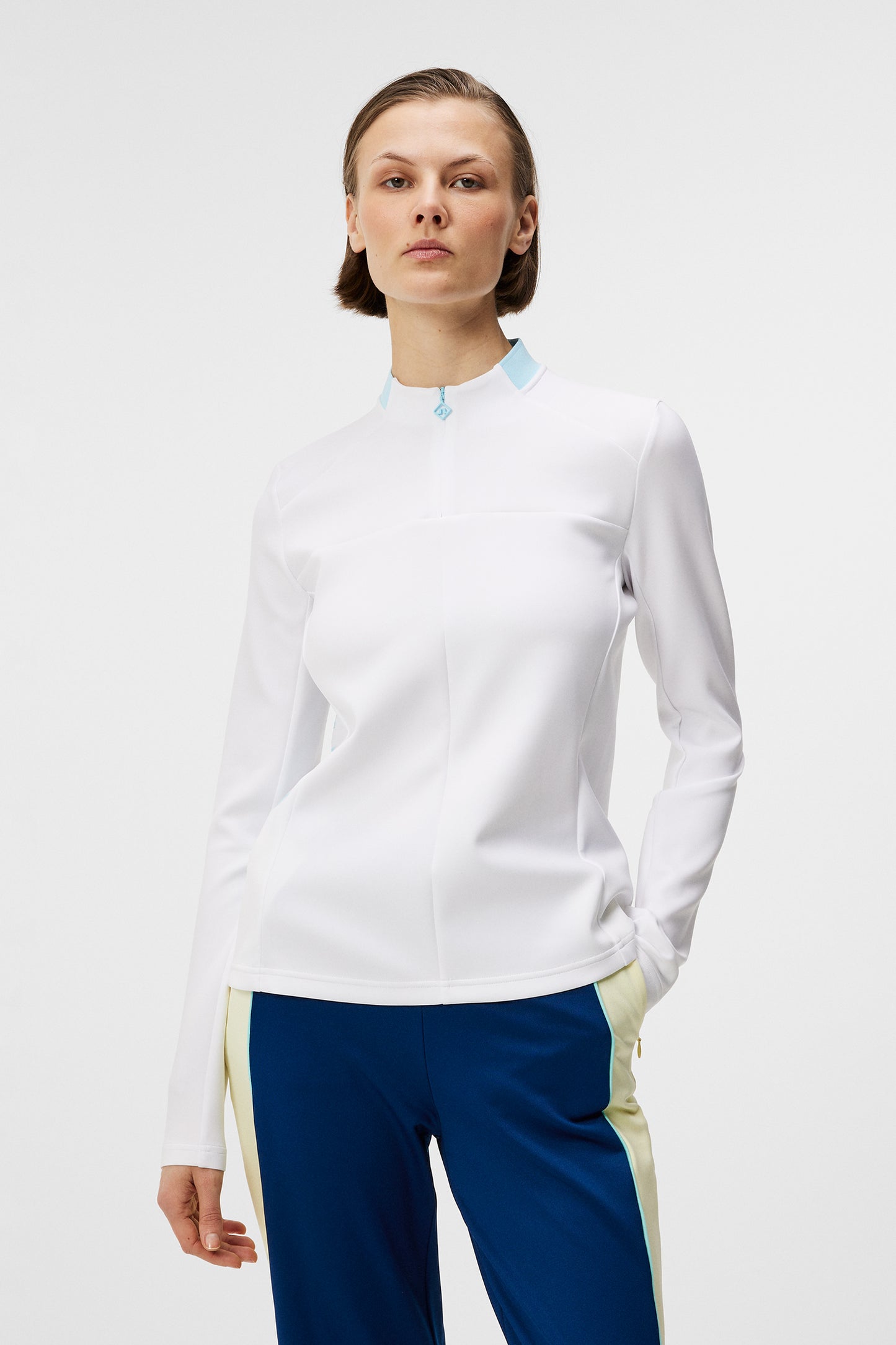 Faye Mid Layer in White by J.Lindeberg