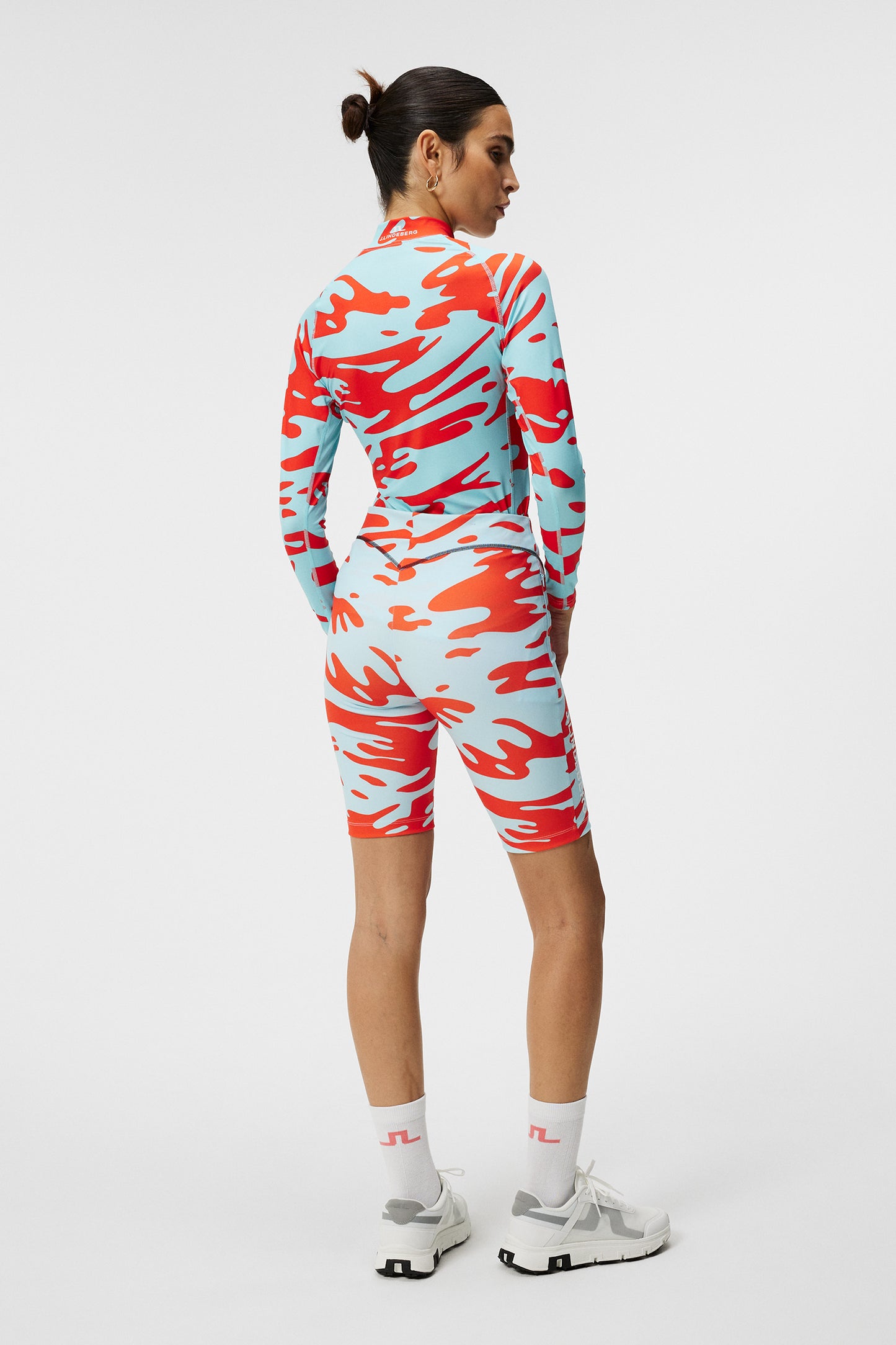 Francesca Print Short Tights in Neptune Atomizer by J.Lindeberg