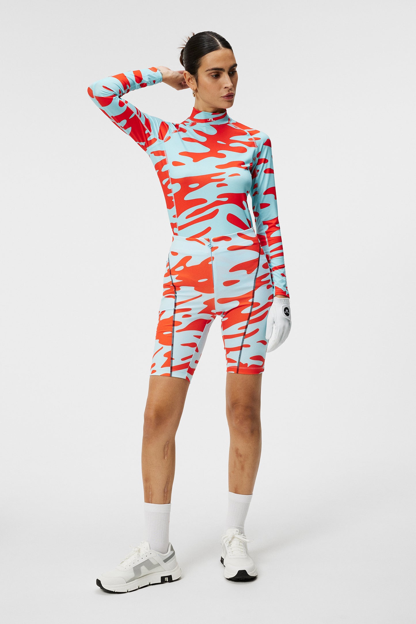 Francesca Print Short Tights in Neptune Atomizer by J.Lindeberg