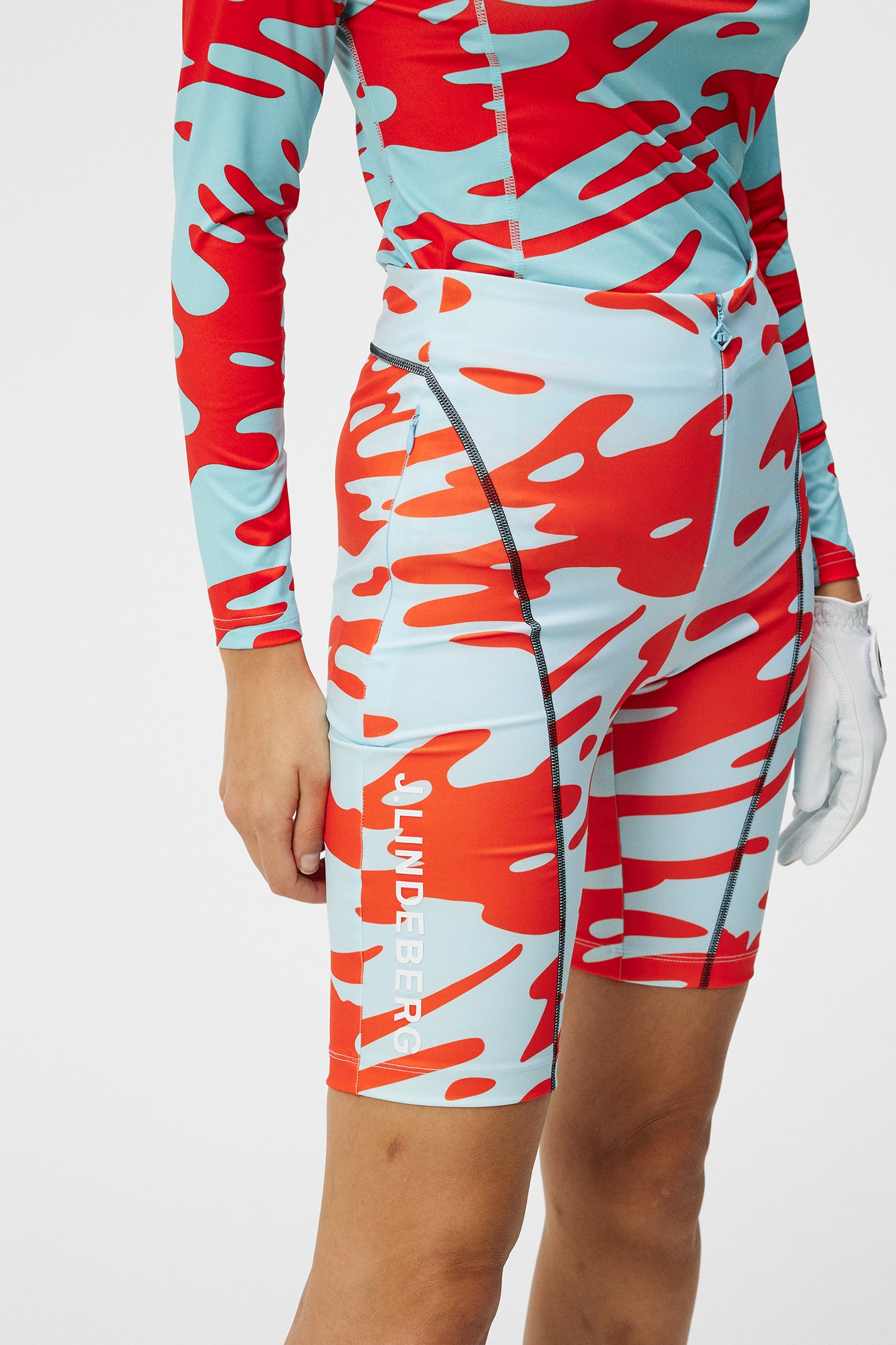 Francesca Print Short Tights in Neptune Atomizer by J.Lindeberg